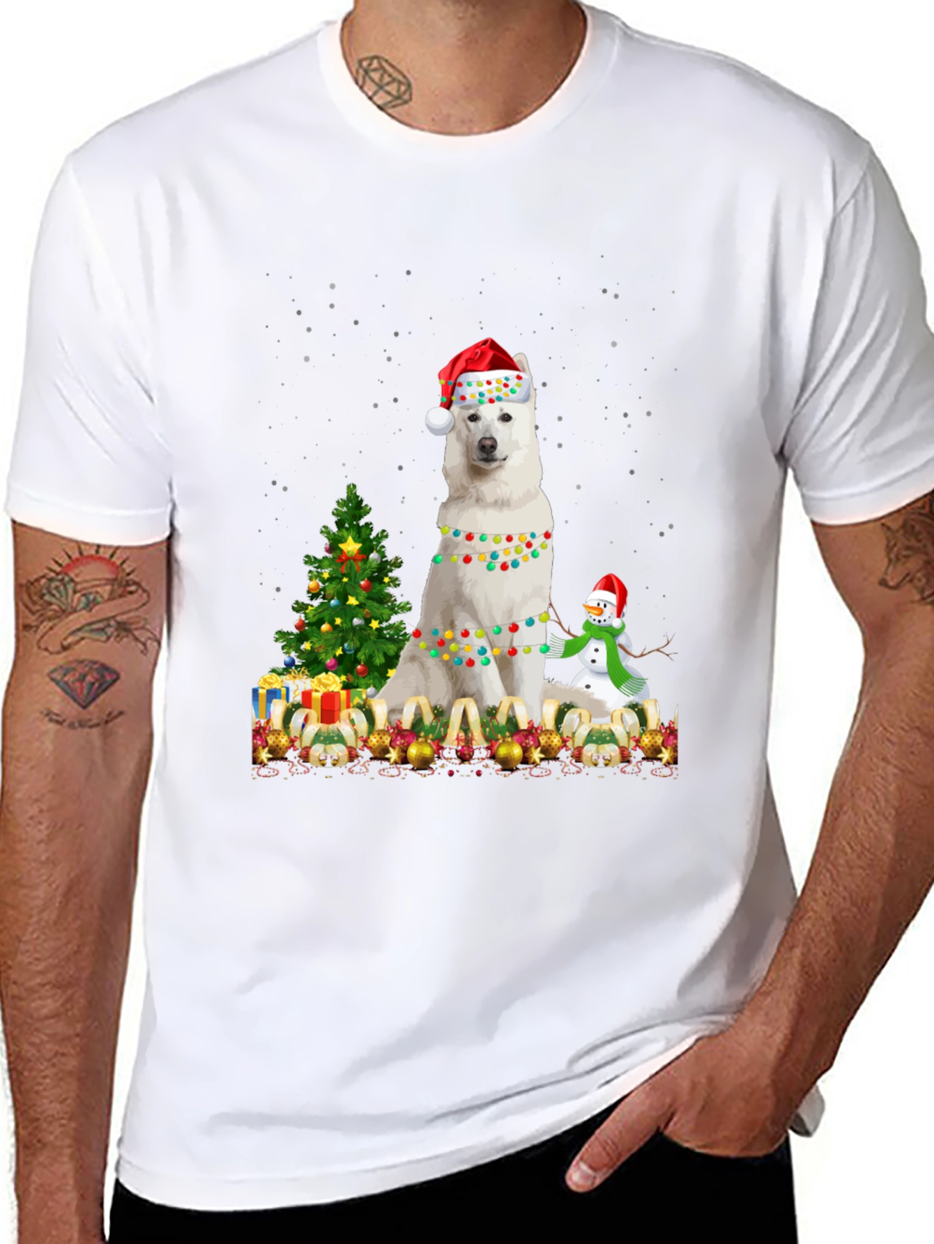 Festive Dog Christmas T-Shirt
