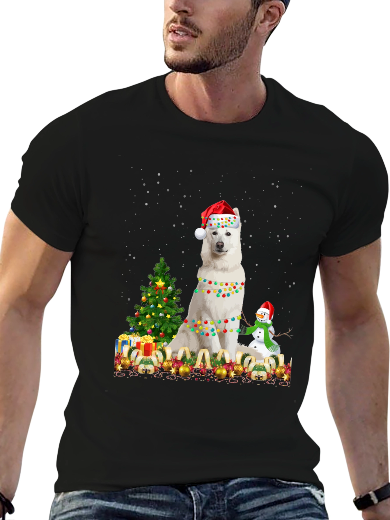 Festive Dog Christmas T-Shirt