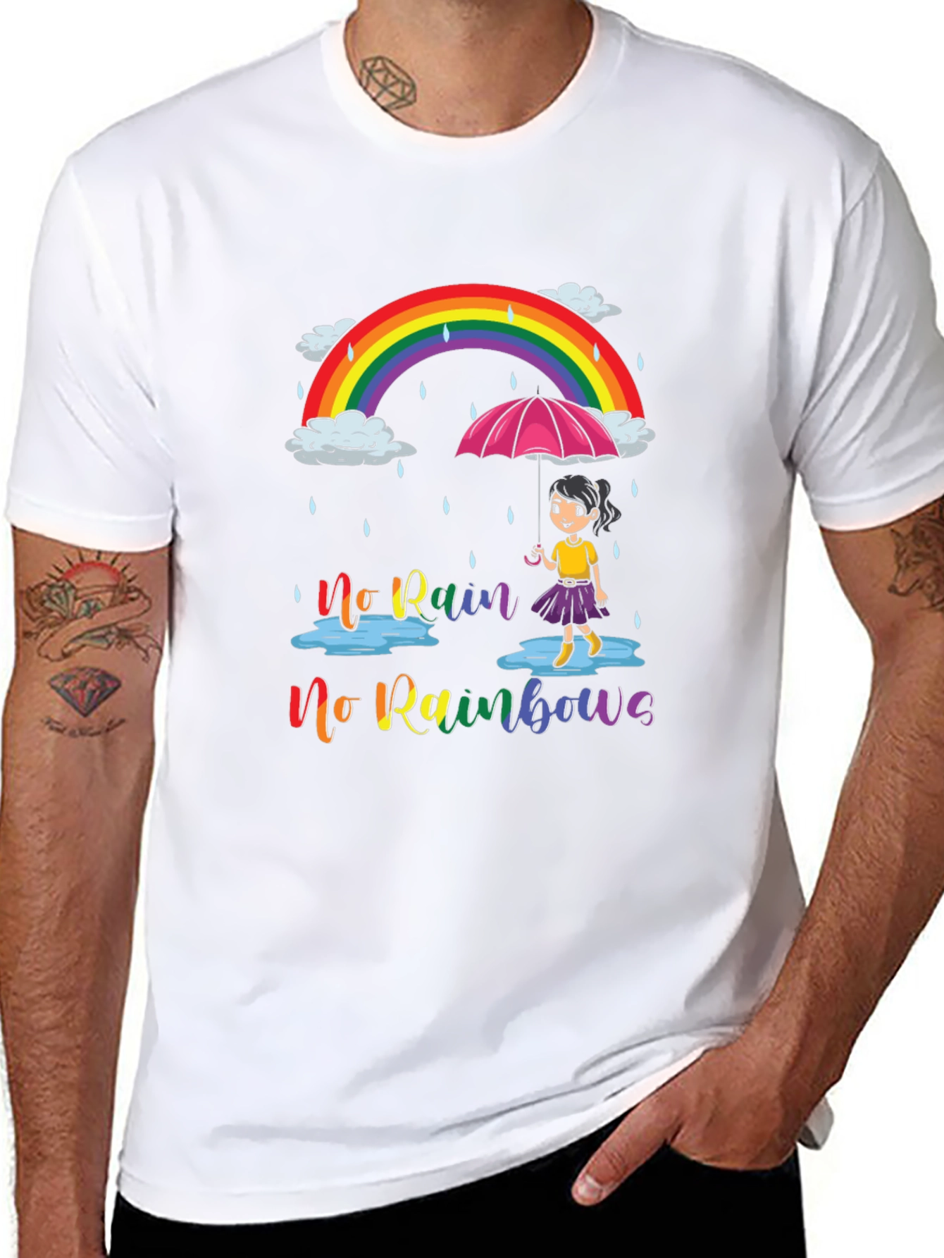 No Rain No Rainbows Graphic T-Shirt