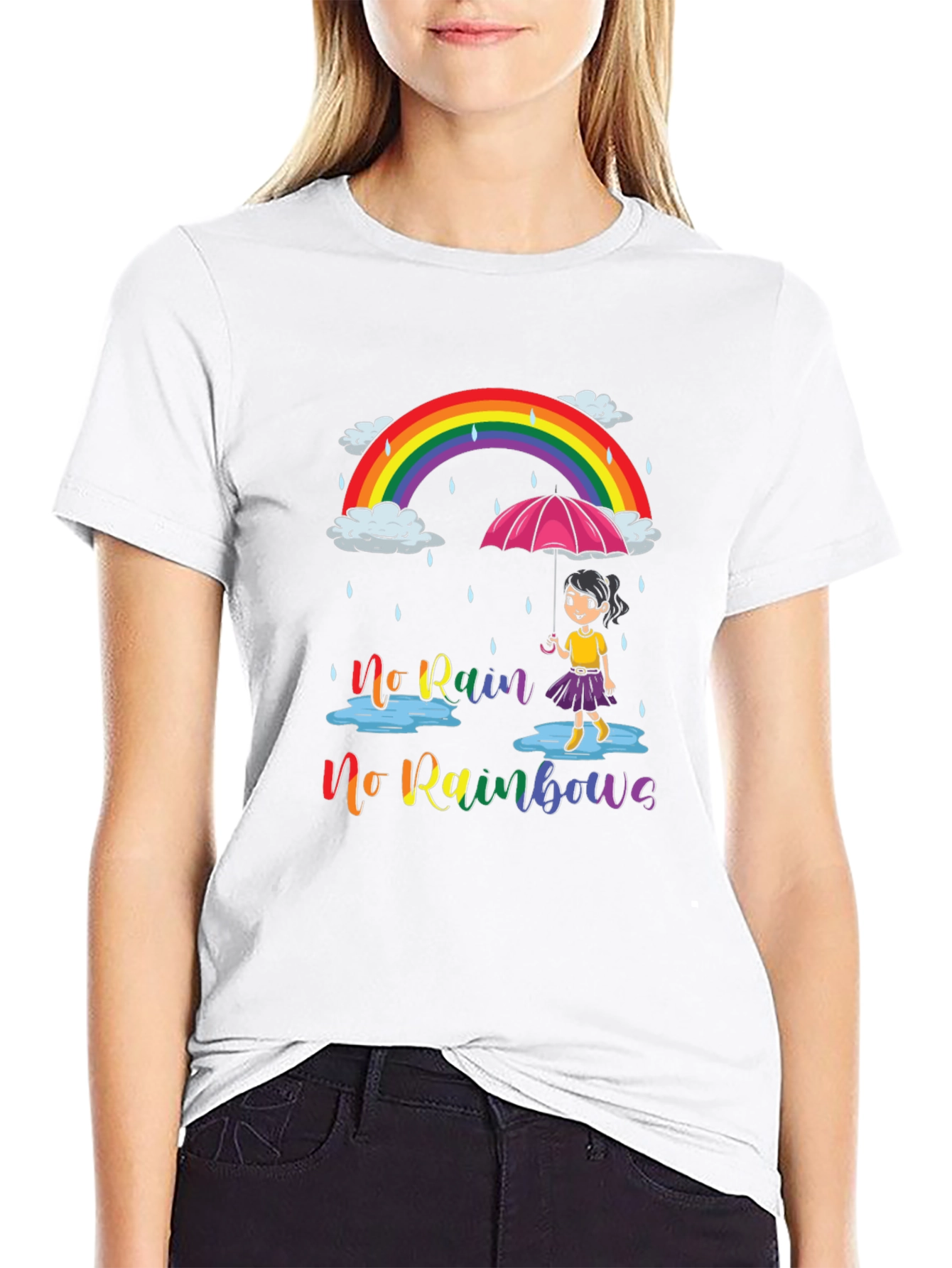 No Rain No Rainbows Graphic T-Shirt