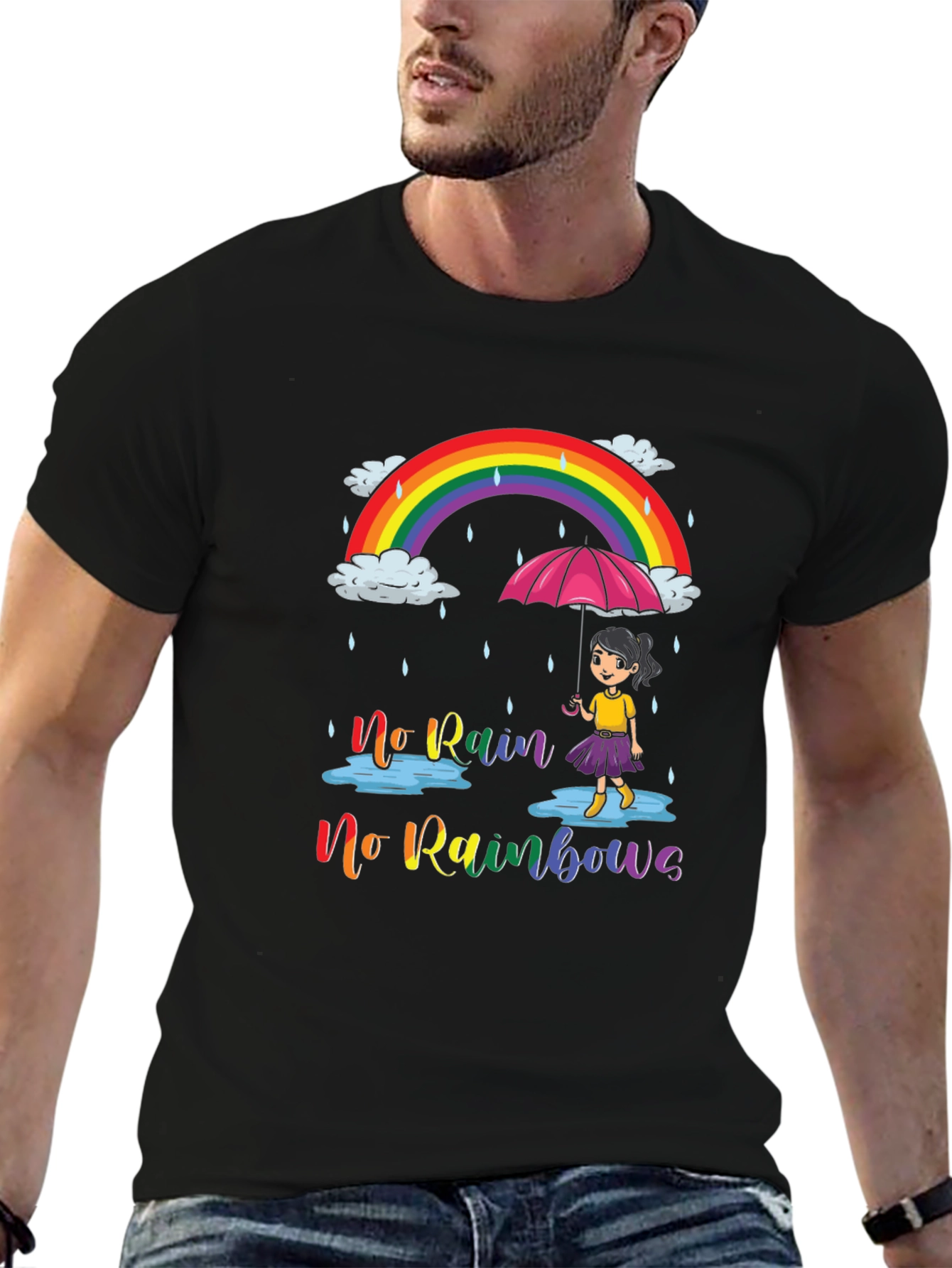 No Rain No Rainbows Graphic T-Shirt