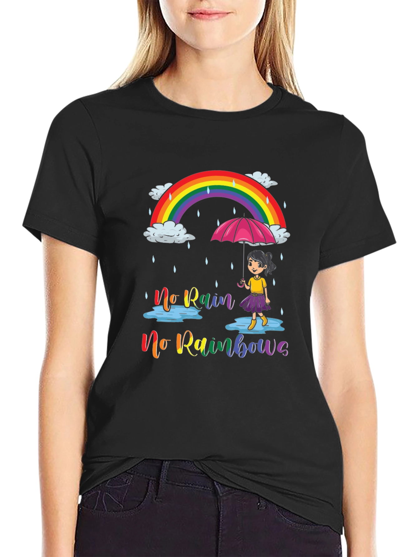 No Rain No Rainbows Graphic T-Shirt