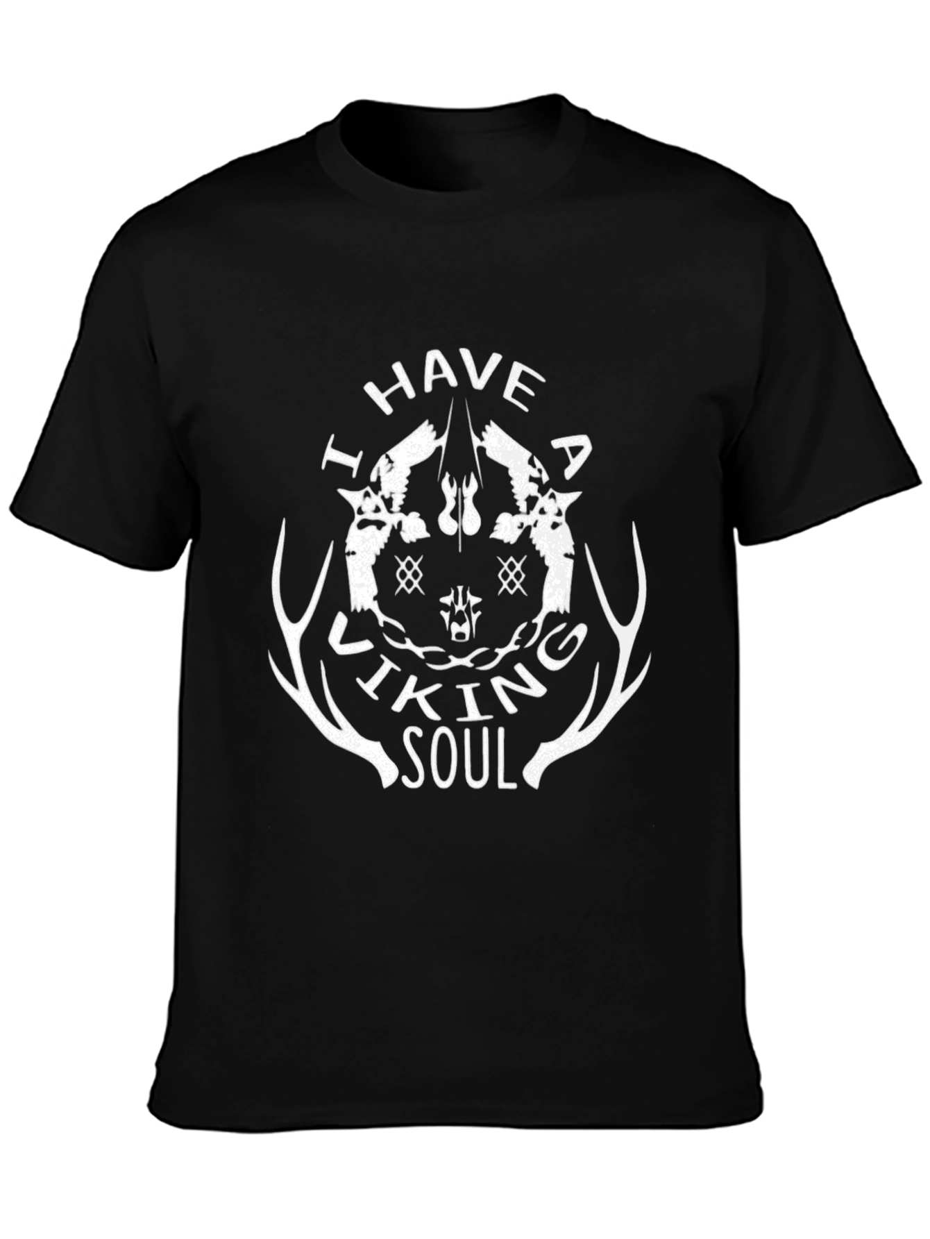 I Have A Viking Soul Black T-Shirt