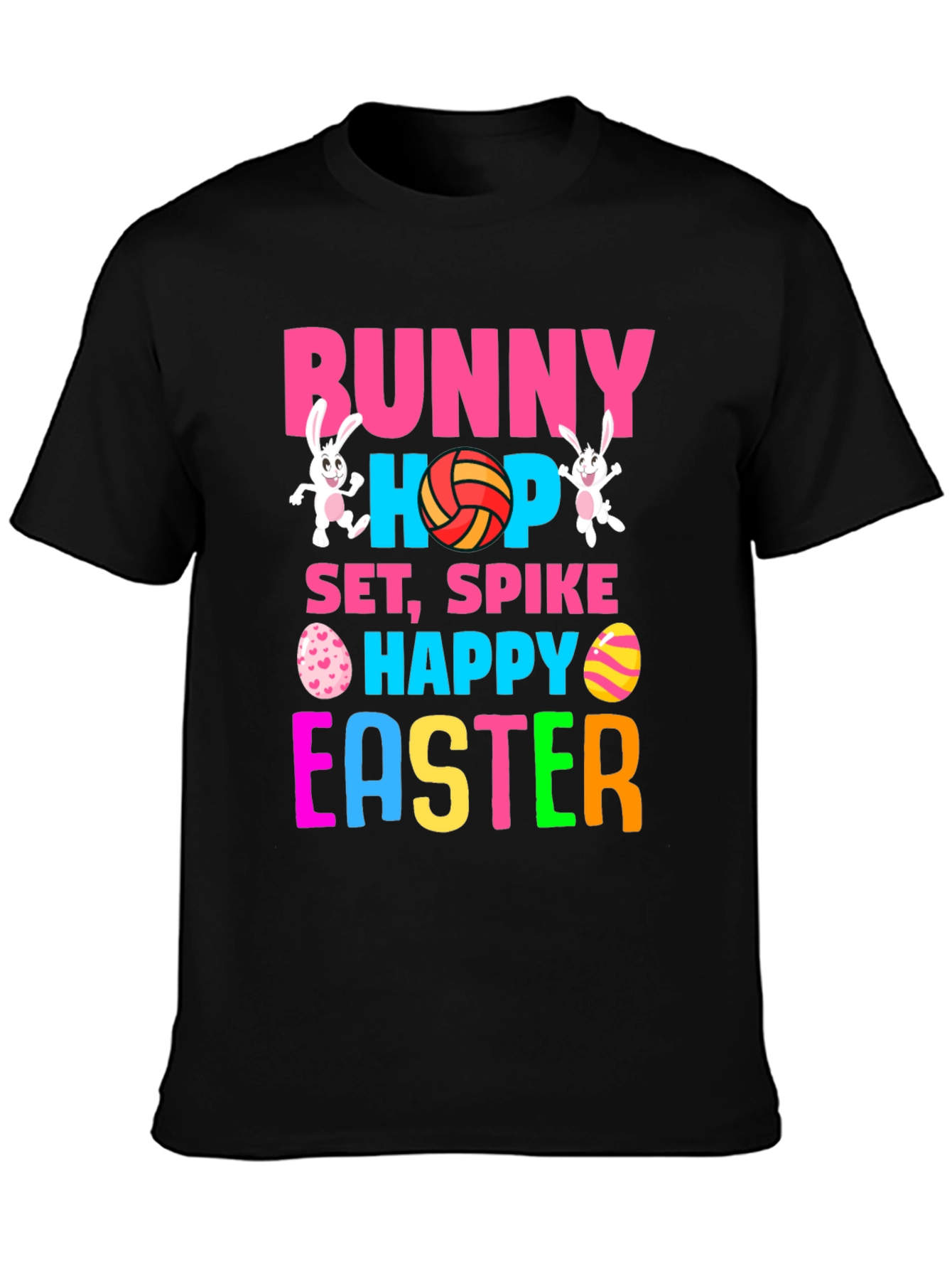 Bunny Hop Volleyball Easter T-Shirt