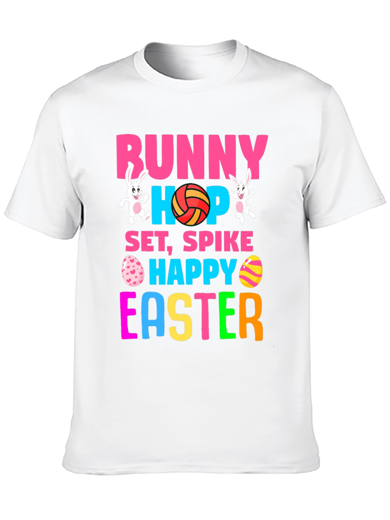 Bunny Hop Volleyball Easter T-Shirt
