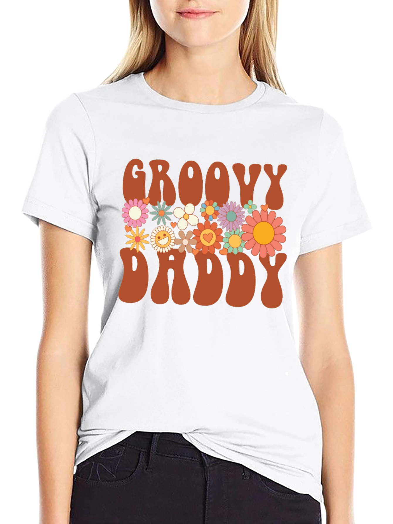 Groovy Daddy Floral Graphic T-Shirt