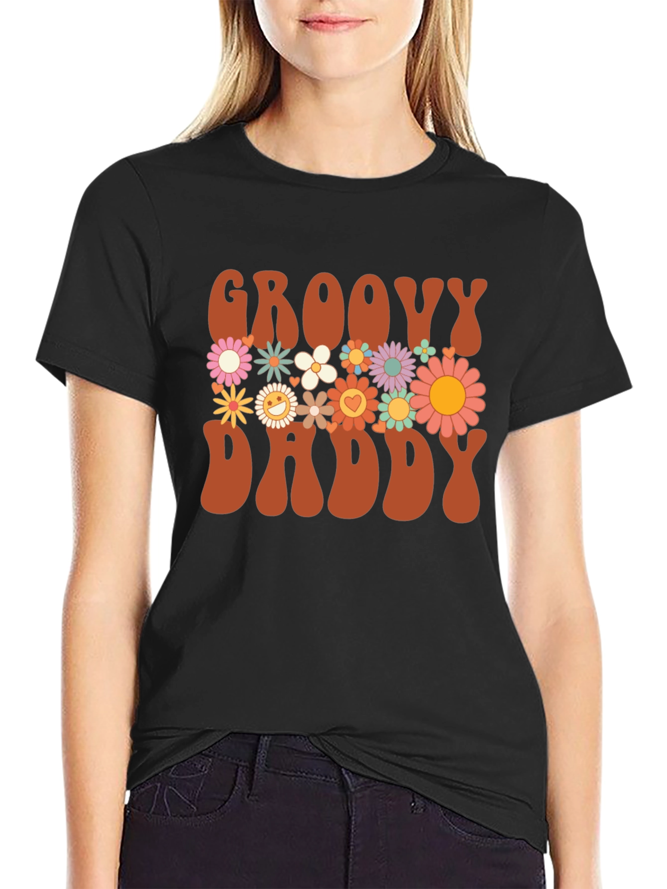 Groovy Daddy Floral Graphic T-Shirt