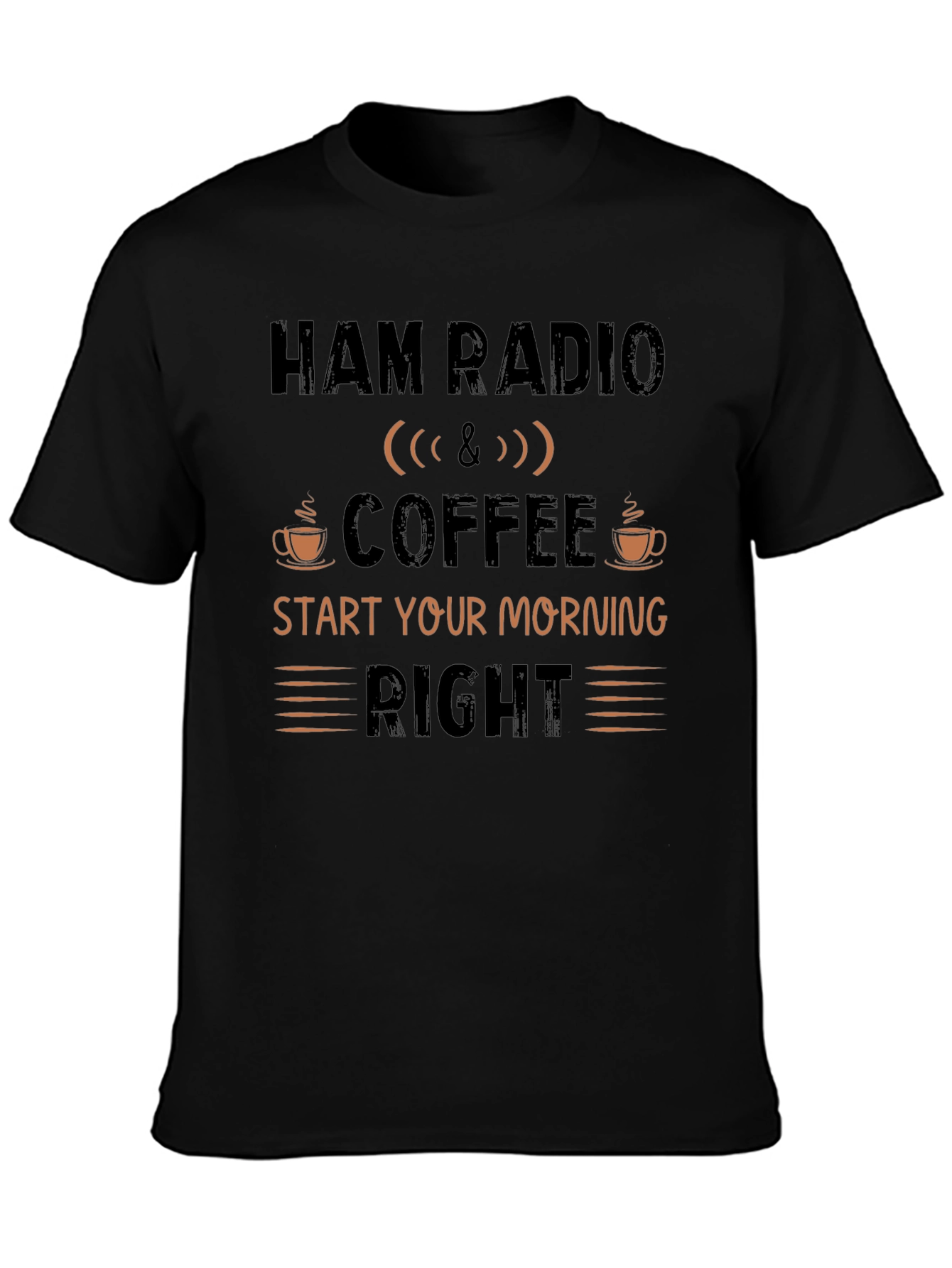Ham Radio & Coffee Graphic T-Shirt