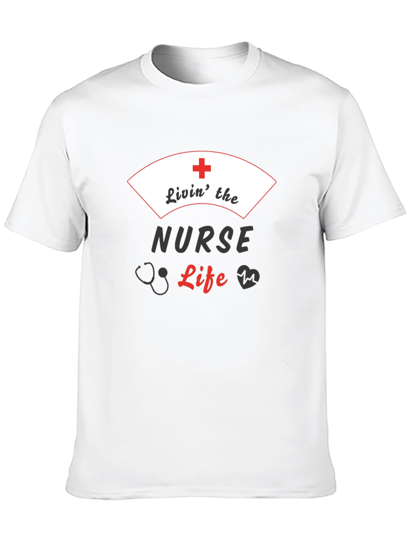 Livin the Nurse Life Black Graphic Tee