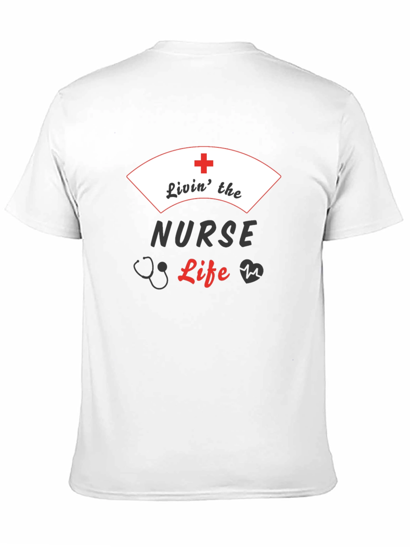Livin the Nurse Life Black Graphic Tee