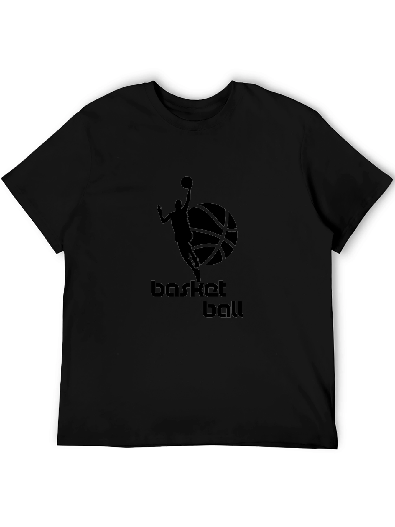 Mens Black Basketball Graphic Tee