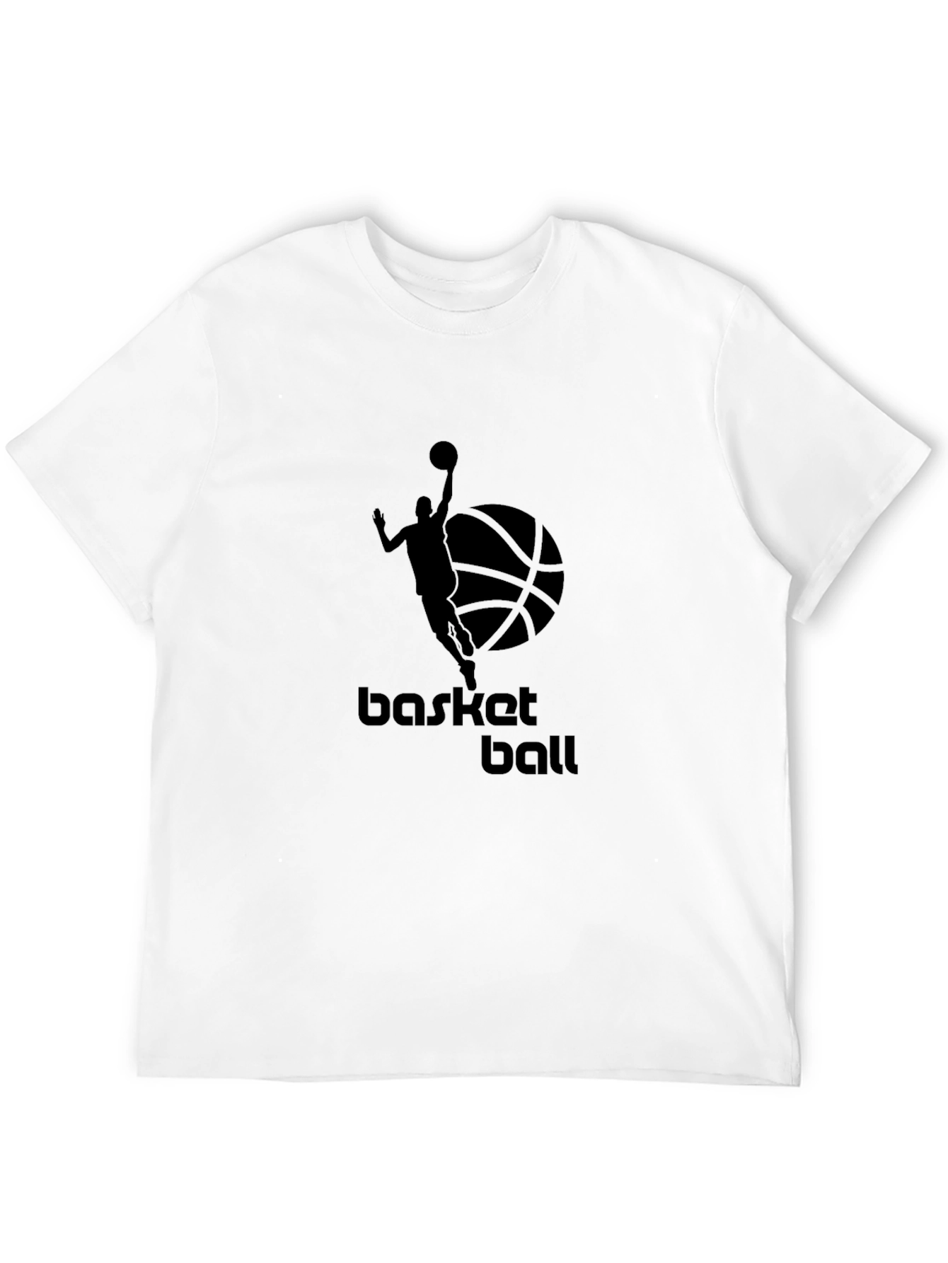 Mens Black Basketball Graphic Tee