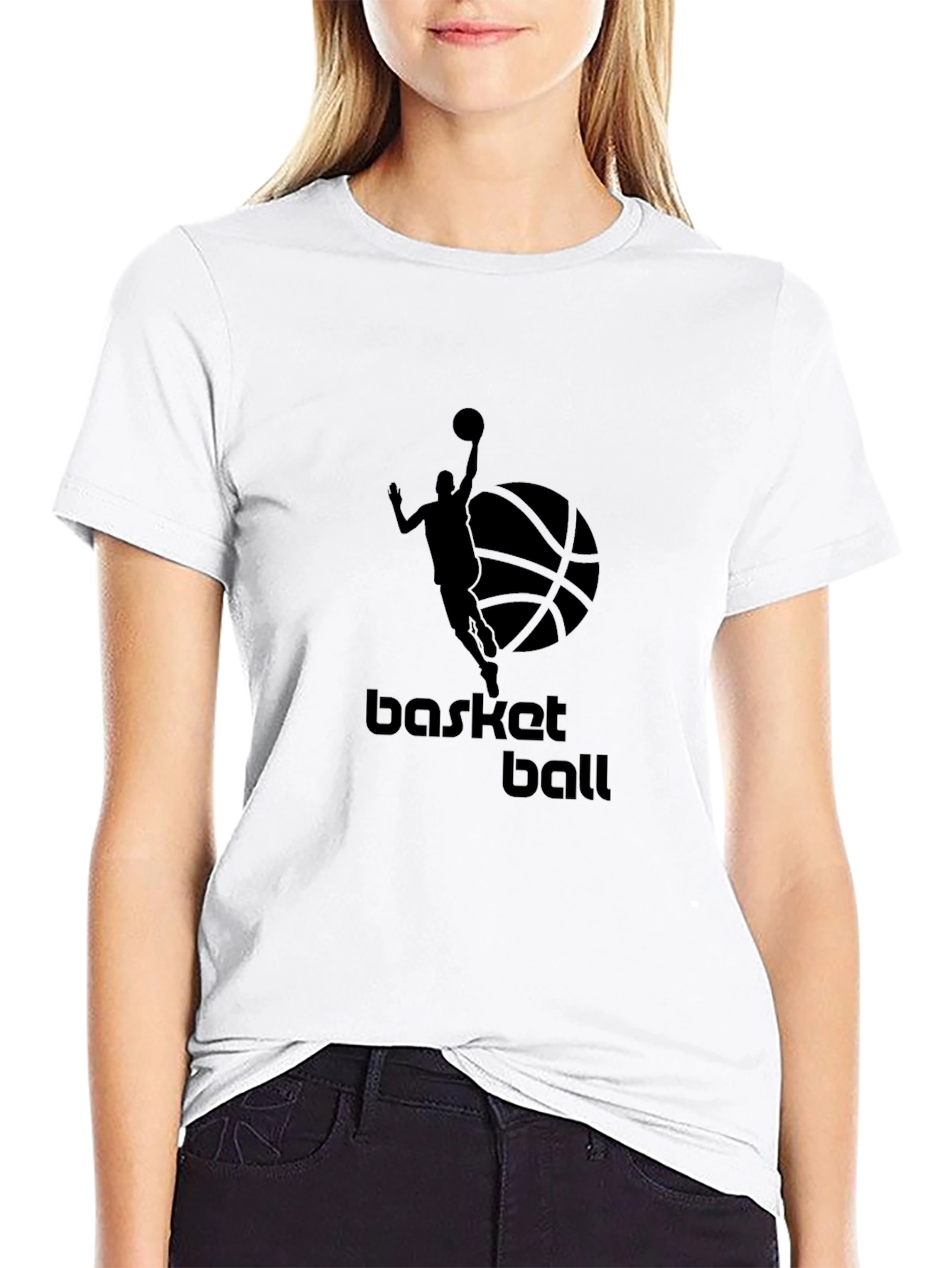 Mens Black Basketball Graphic Tee
