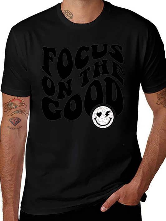 Focus On The Good Graphic Tee - Trendy Unisex Shirt