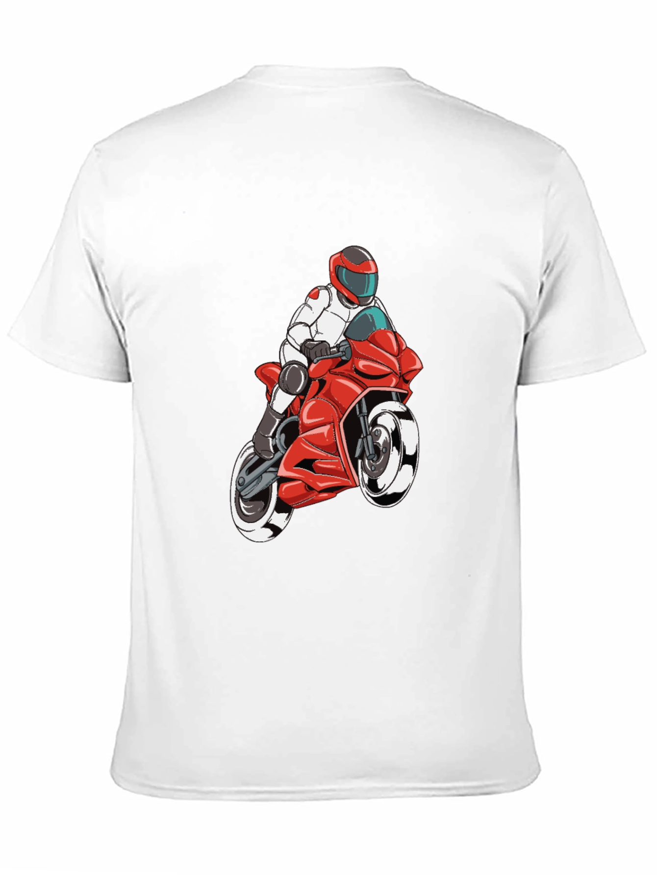 Motorcycle Rider Graphic Tee - Black