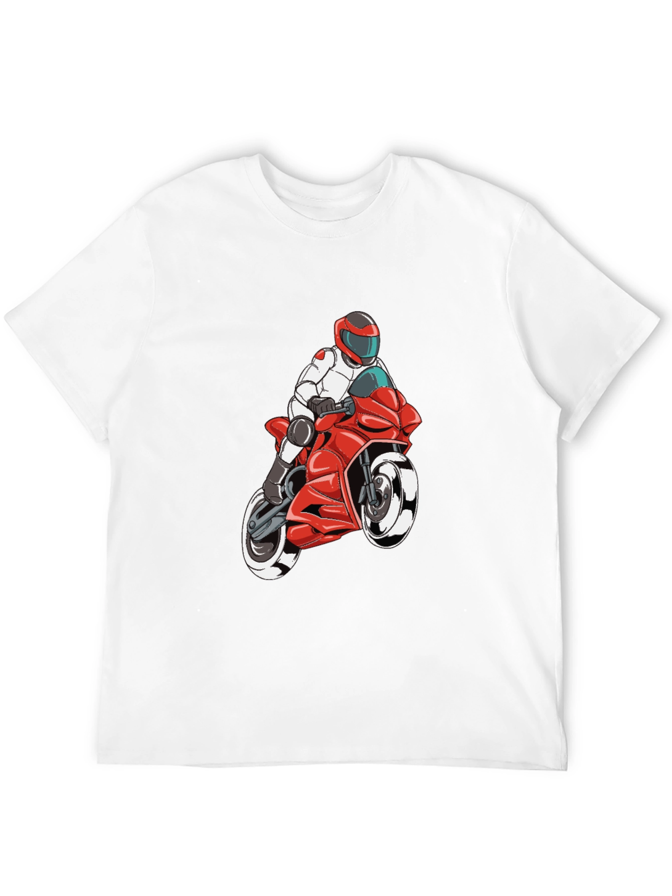 Motorcycle Rider Graphic Tee - Black
