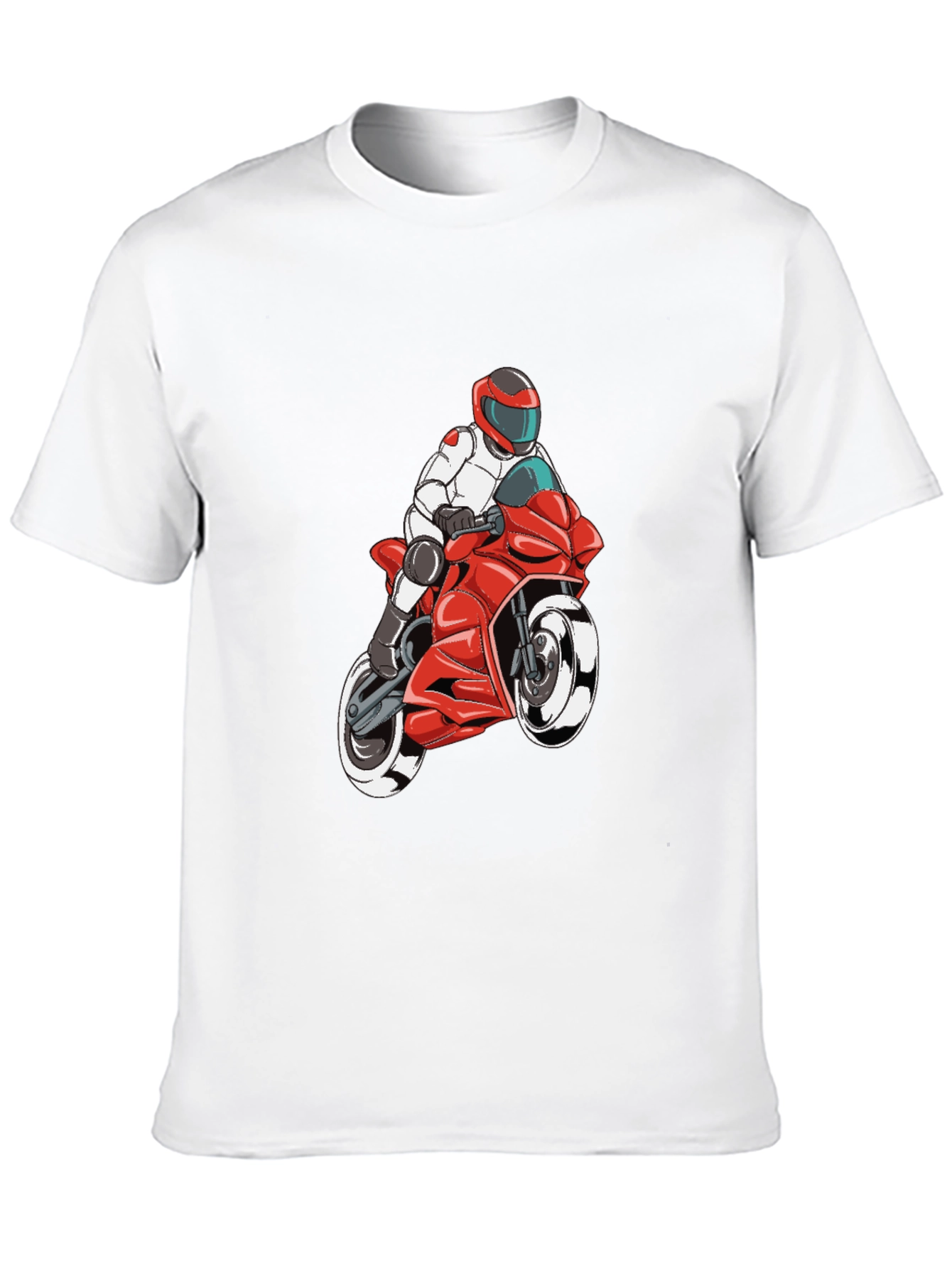 Motorcycle Rider Graphic Tee - Black