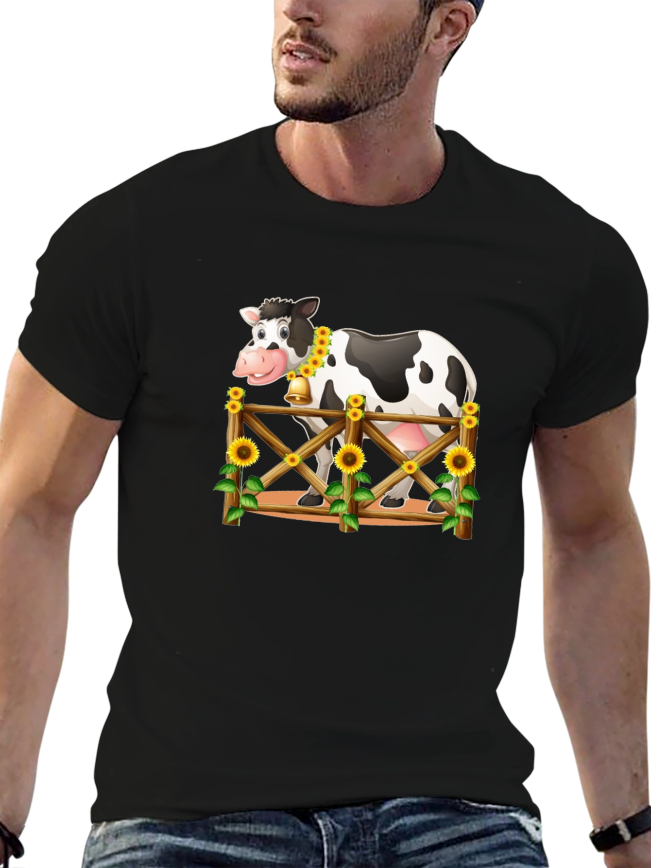 Cow Graphic Tee - Farm Animal T-Shirt