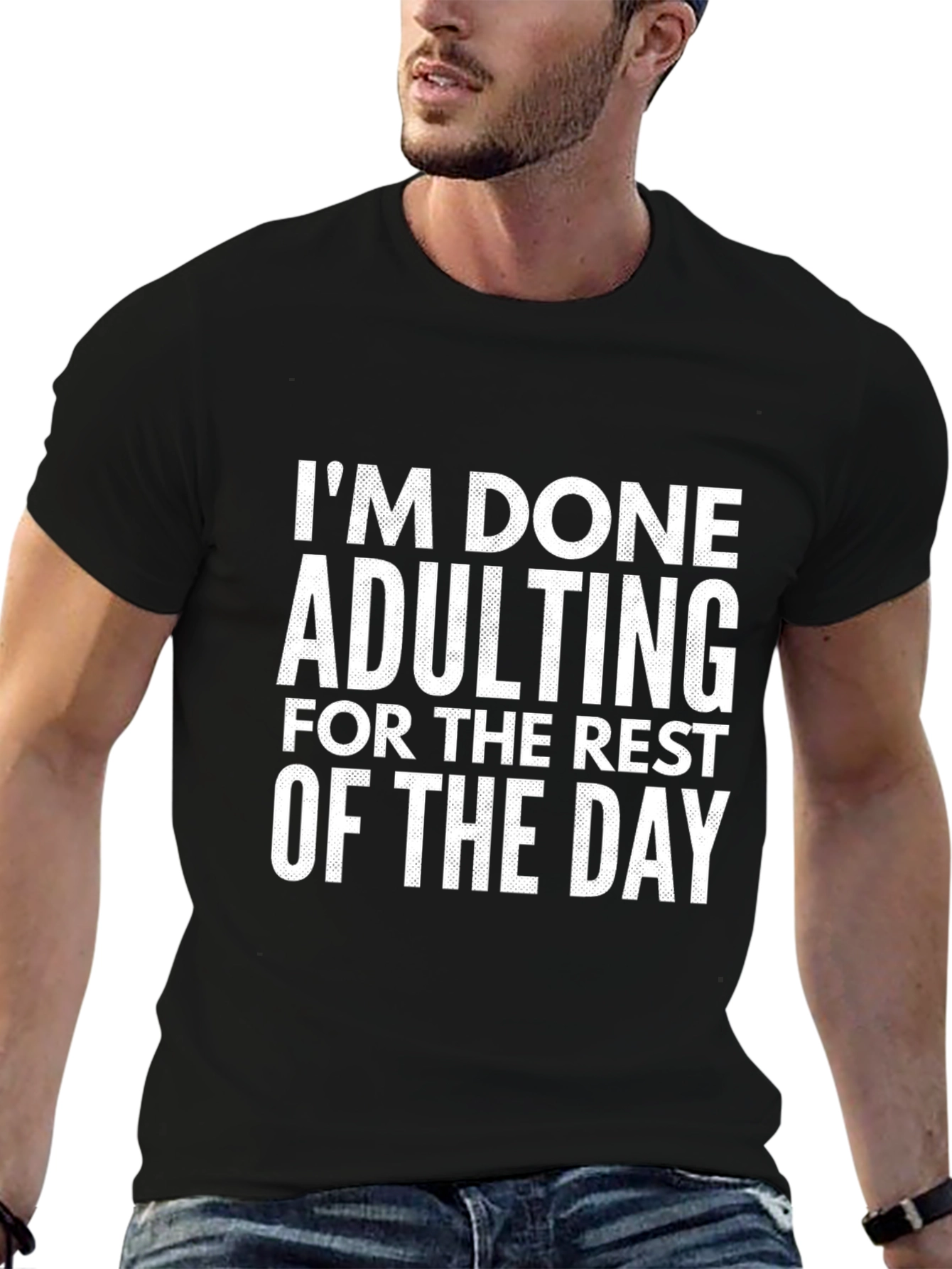 Im Done Adulting Black Graphic Tee