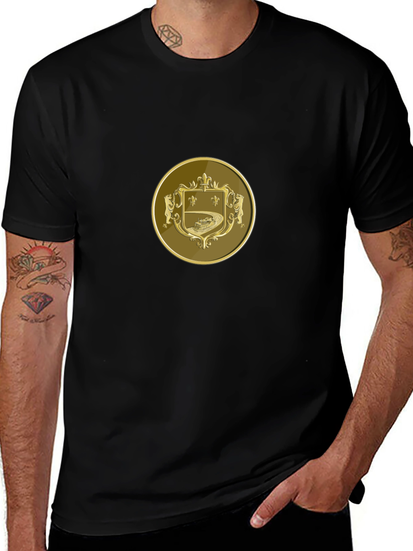 Emblem Graphic Black T-Shirt
