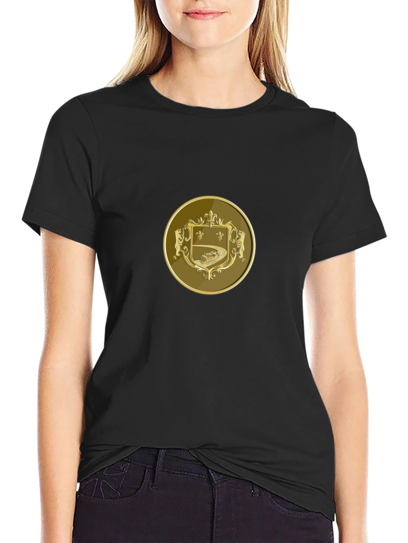 Emblem Graphic Black T-Shirt