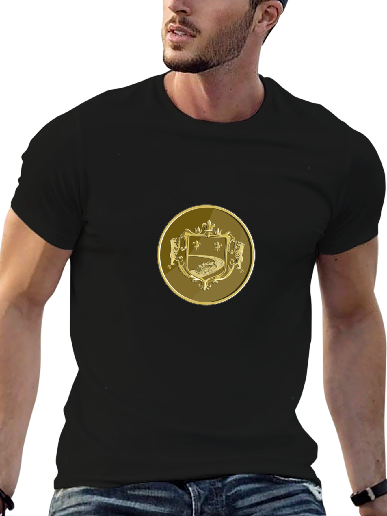 Emblem Graphic Black T-Shirt