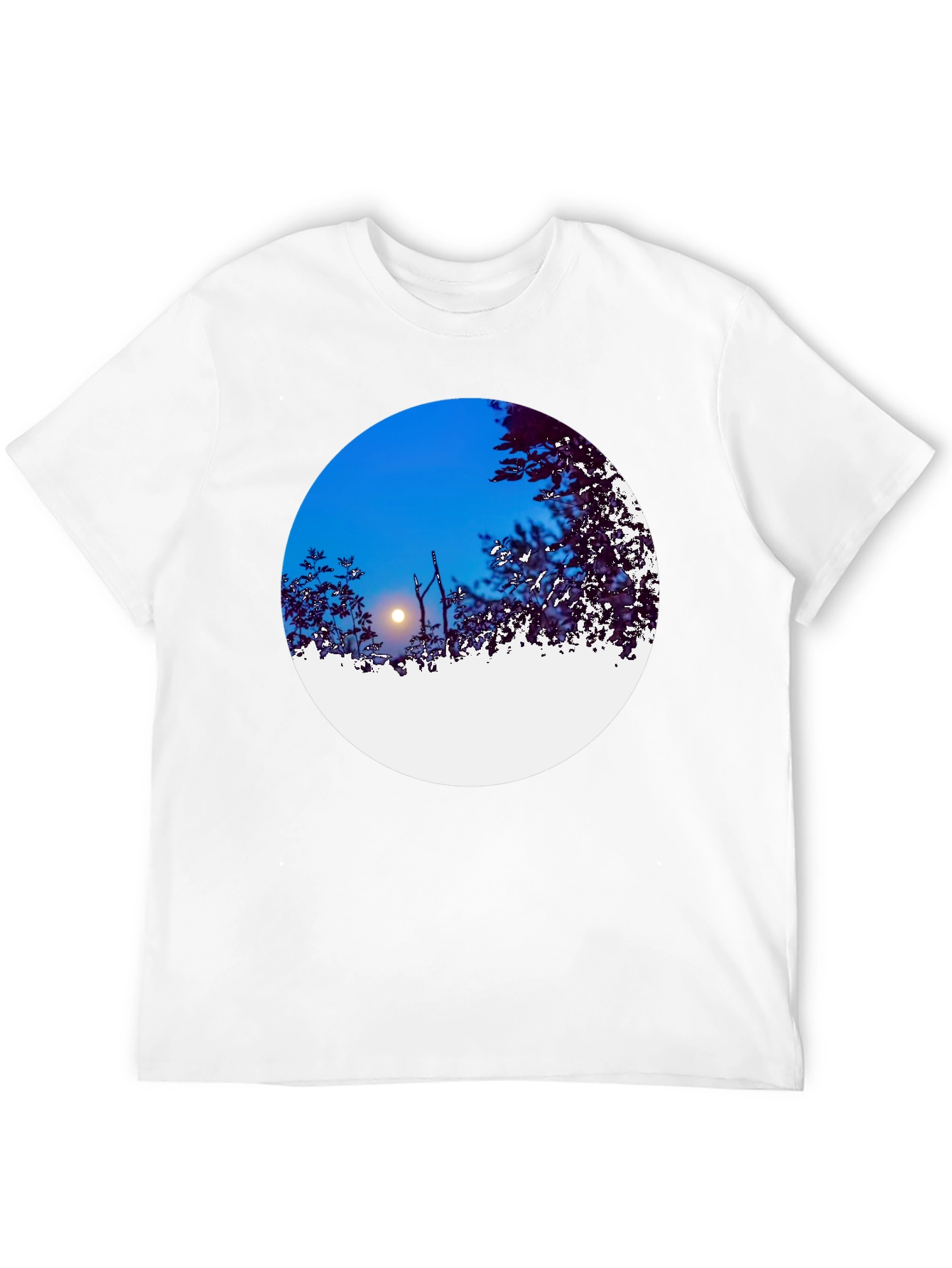 Night Sky Circle Graphic Tee - Black