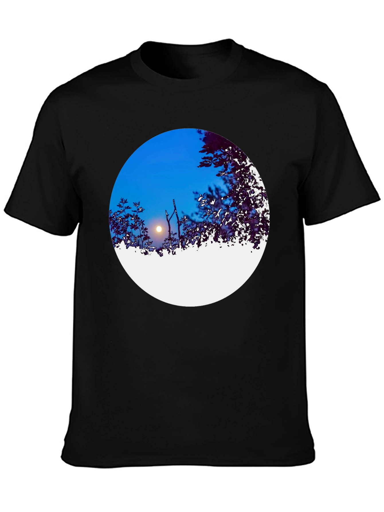 Night Sky Circle Graphic Tee - Black