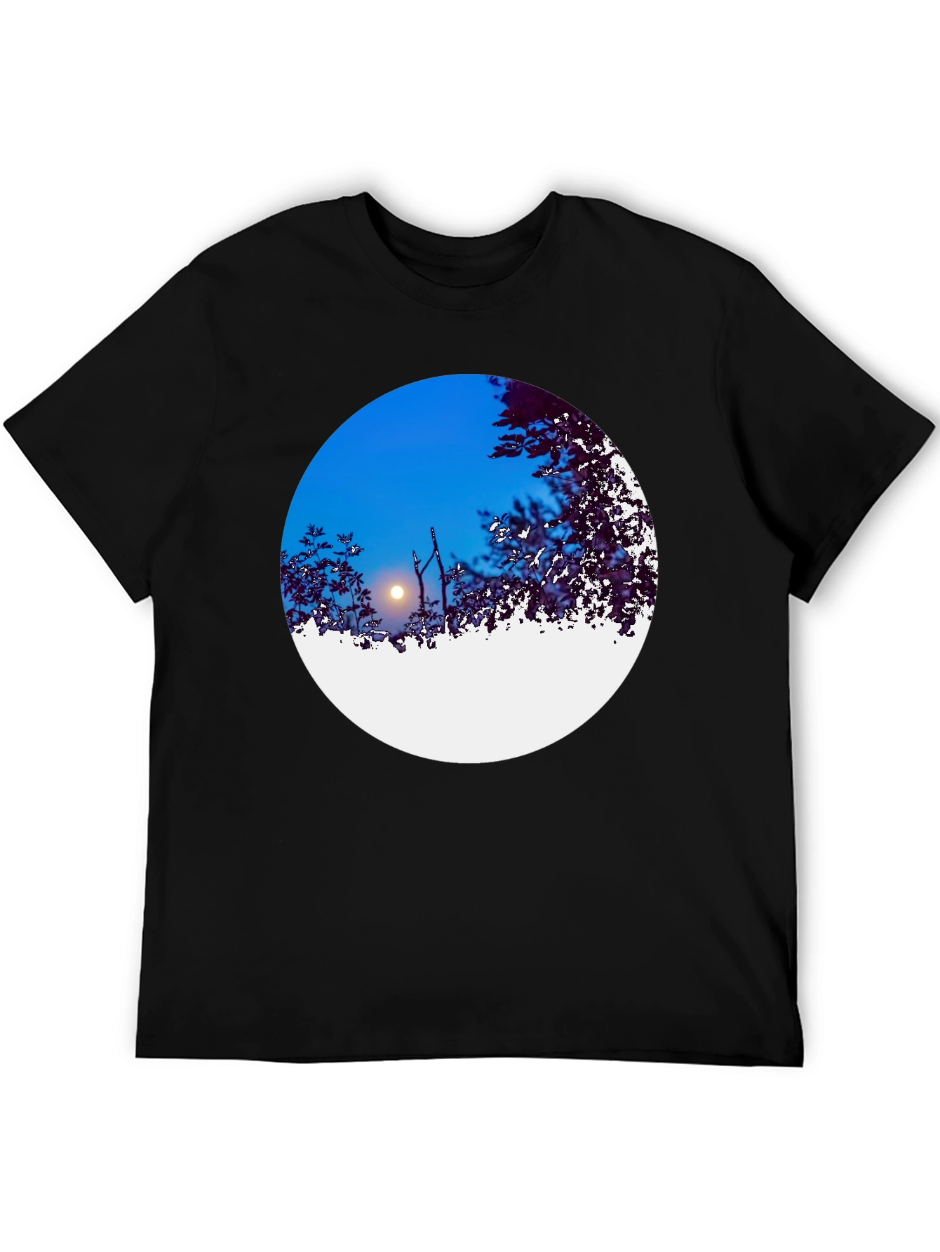 Night Sky Circle Graphic Tee - Black