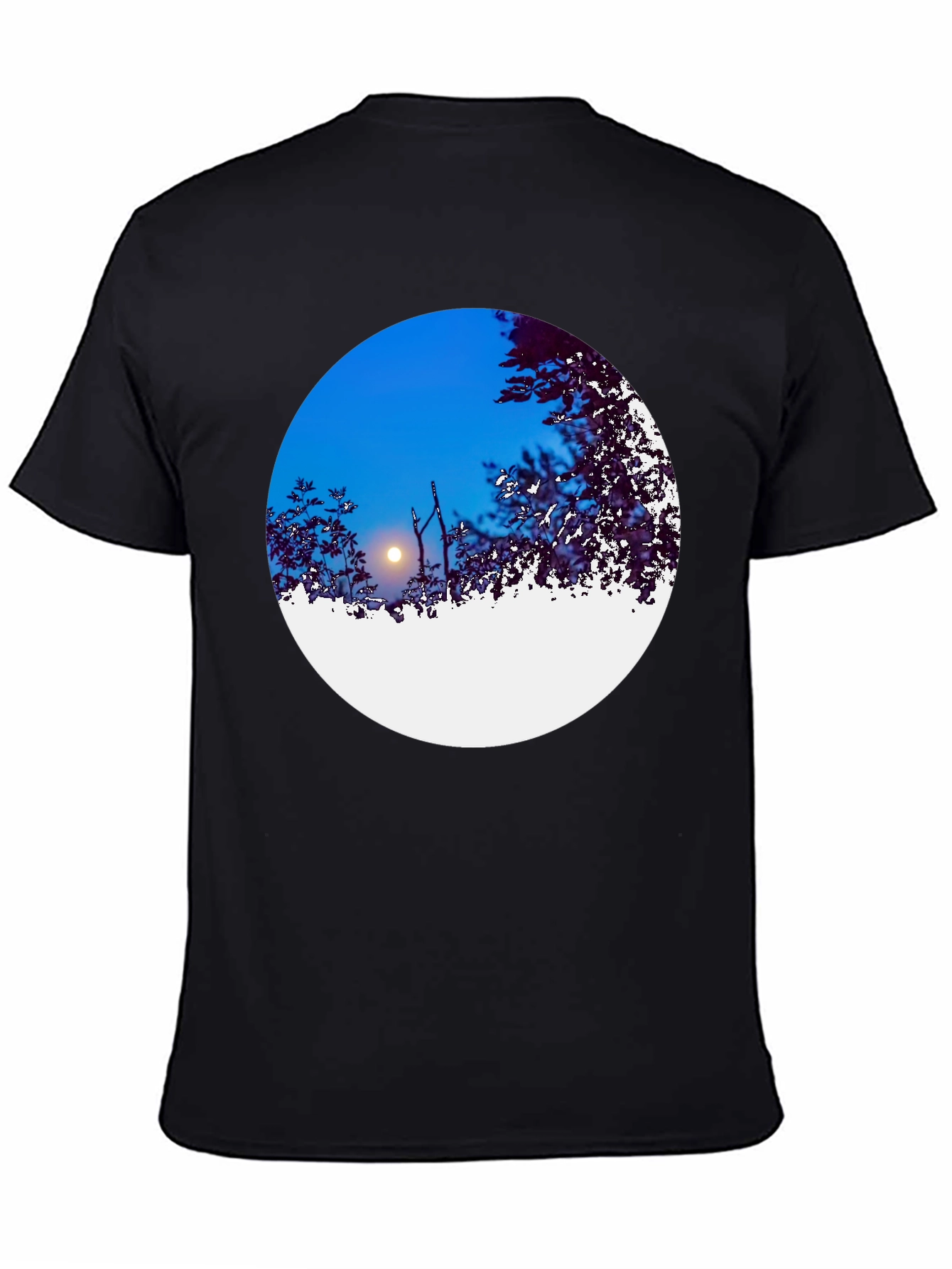 Night Sky Circle Graphic Tee - Black