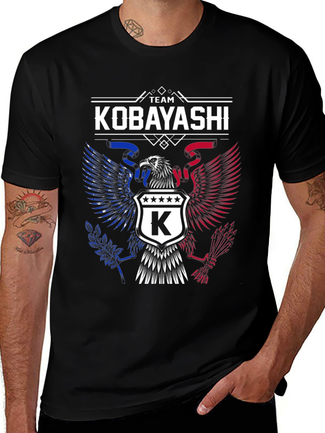 Team Kobayashi Graphic T-Shirt - Patriotic Eagle Design