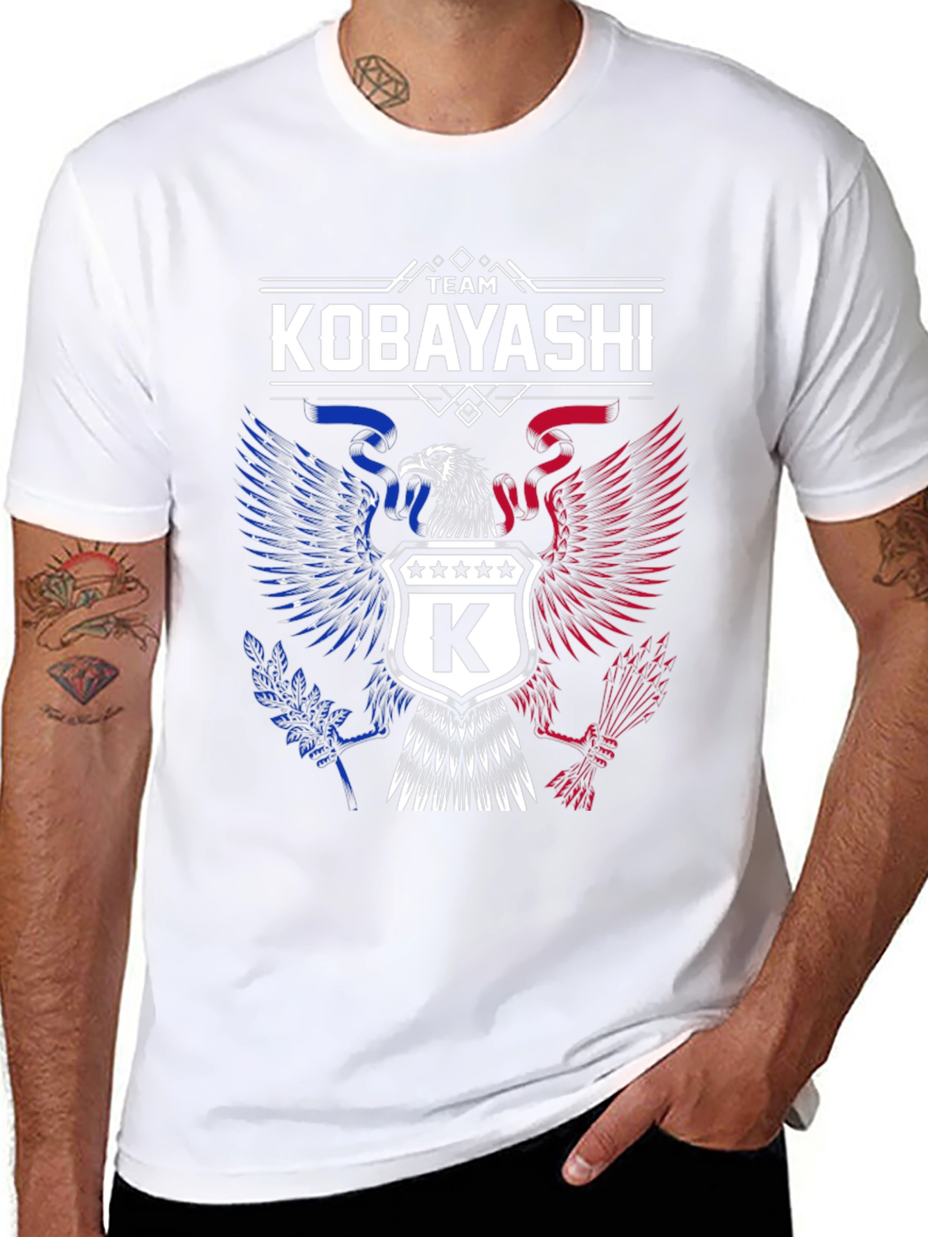 Team Kobayashi Graphic T-Shirt - Patriotic Eagle Design