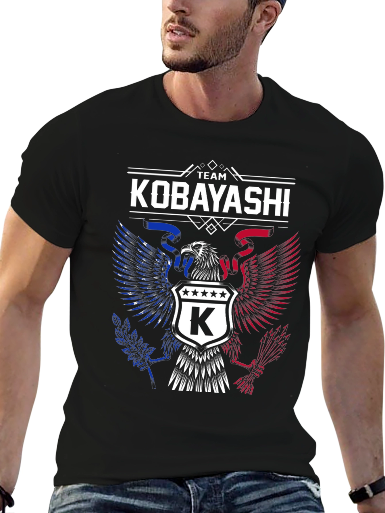 Team Kobayashi Graphic T-Shirt - Patriotic Eagle Design