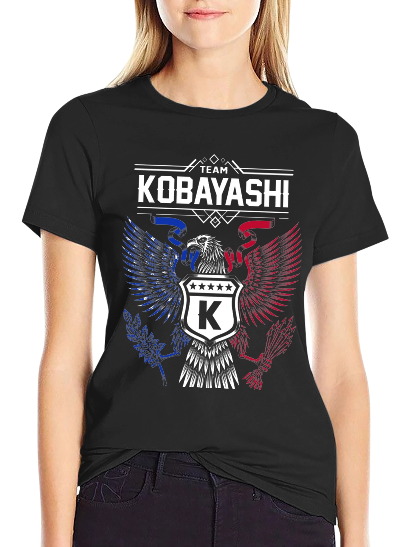 Team Kobayashi Graphic T-Shirt - Patriotic Eagle Design