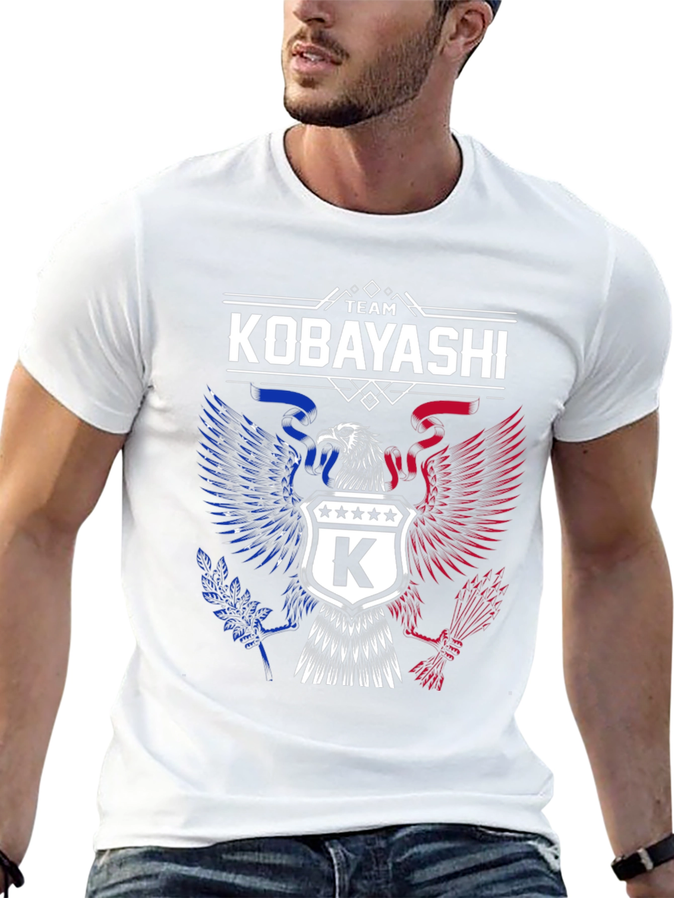 Team Kobayashi Graphic T-Shirt - Patriotic Eagle Design