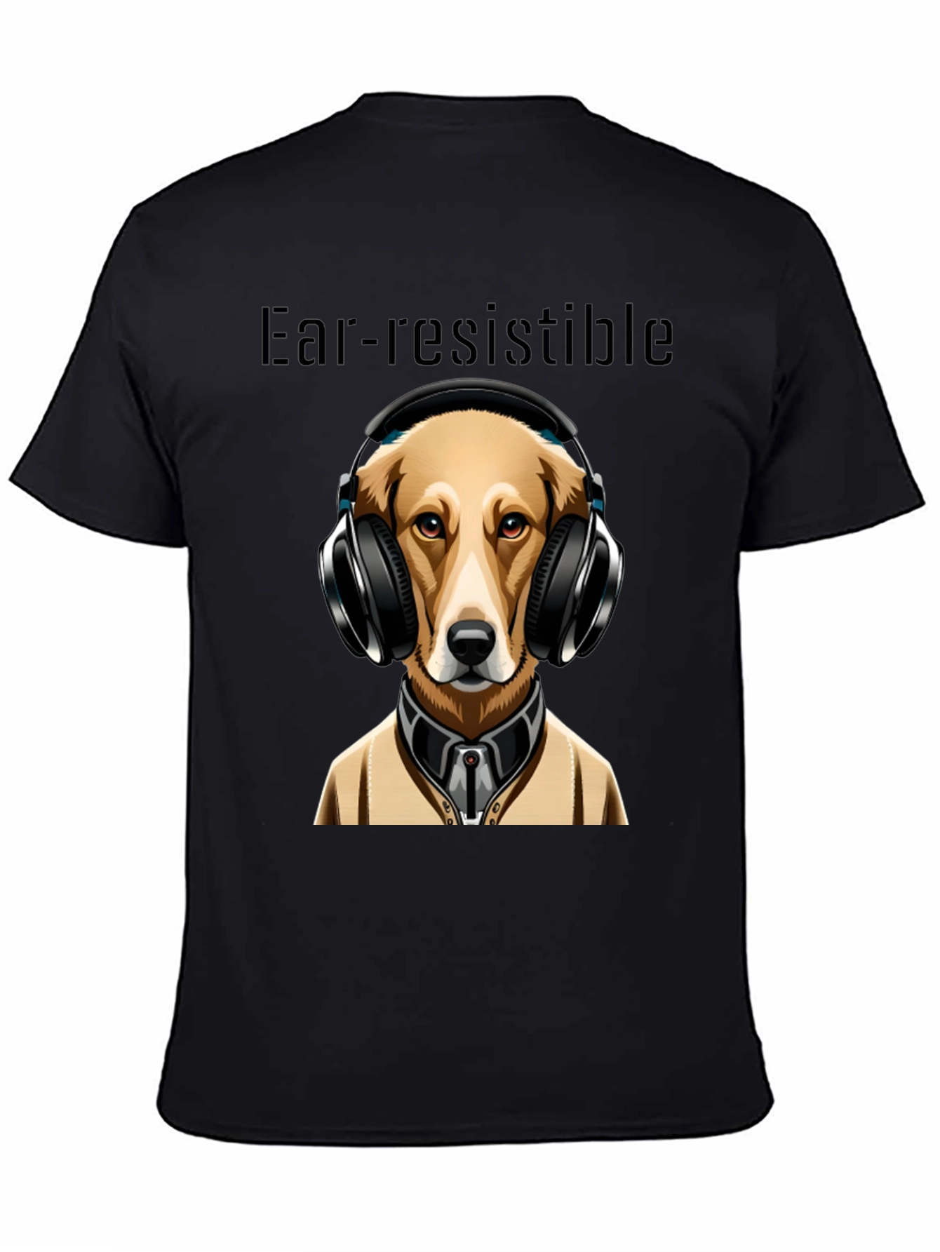 Ear-resistible Dog Headphones Graphic Tee