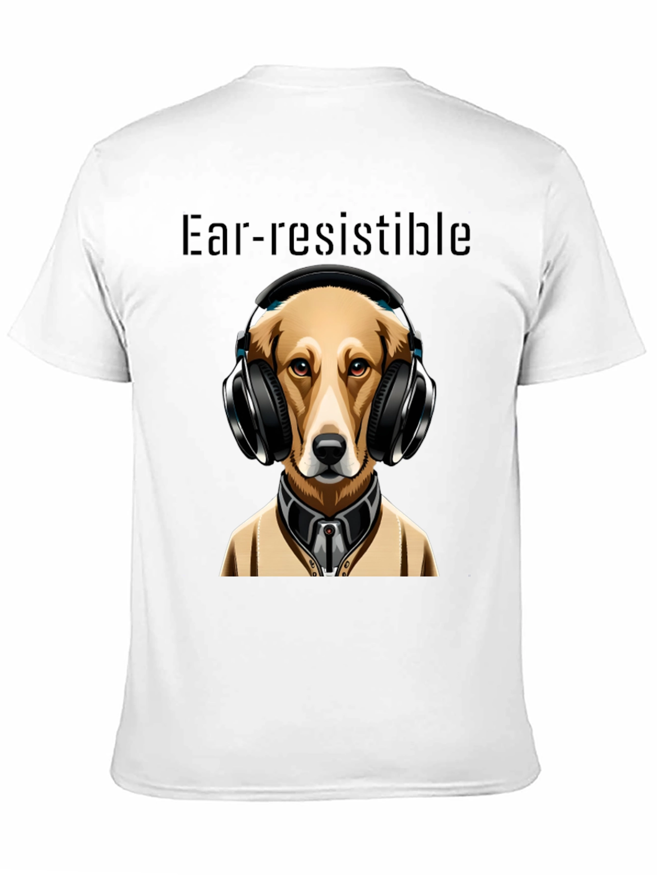 Ear-resistible Dog Headphones Graphic Tee