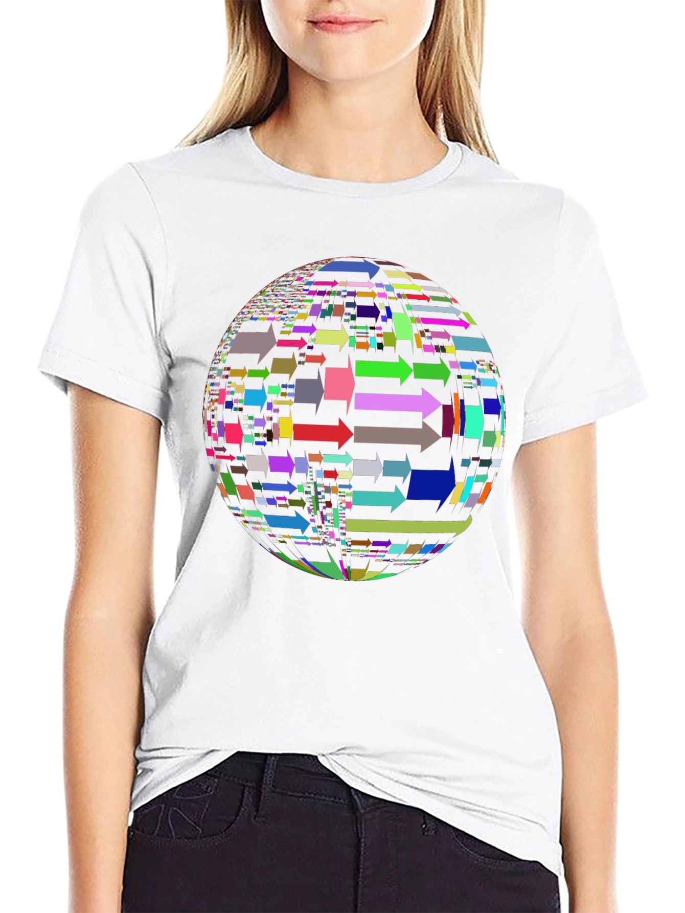 Arrow Sphere Graphic Black T-Shirt