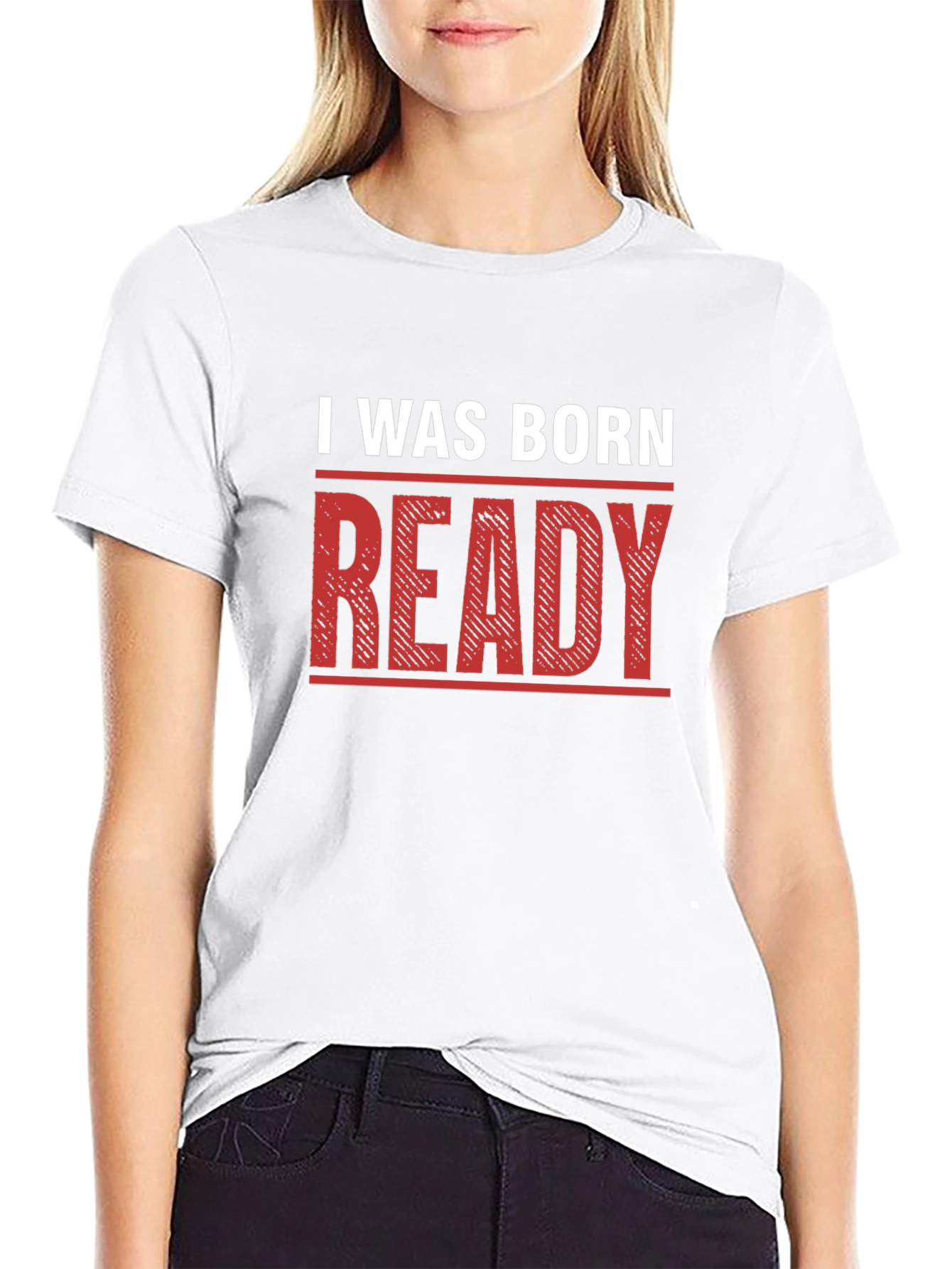 I Was Born Ready Graphic T-Shirt - Black