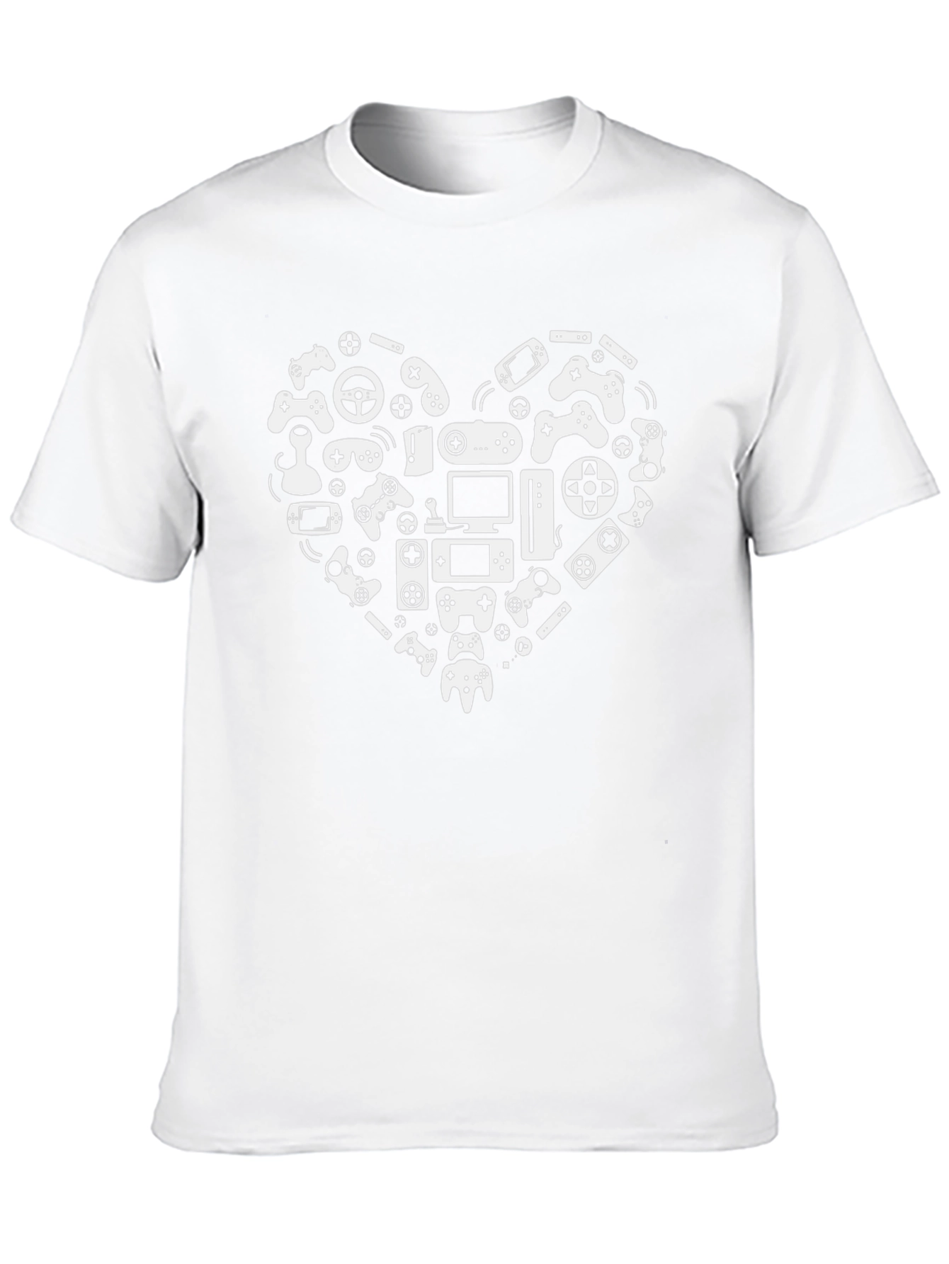 Gamer Heart Graphic T-Shirt - Black Cotton Tee