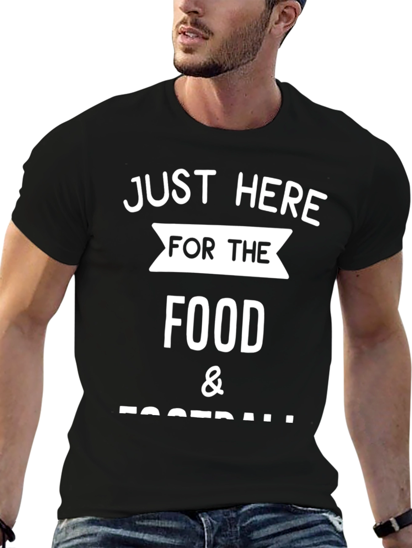 Just Here for the Food & Football T-Shirt