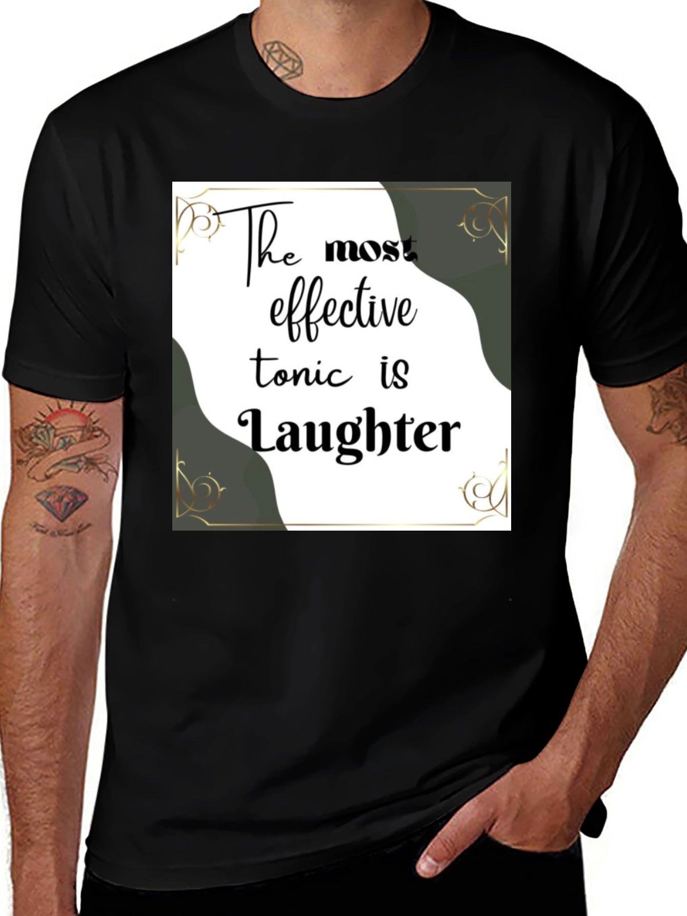Laughter Tonic Black Graphic Tee