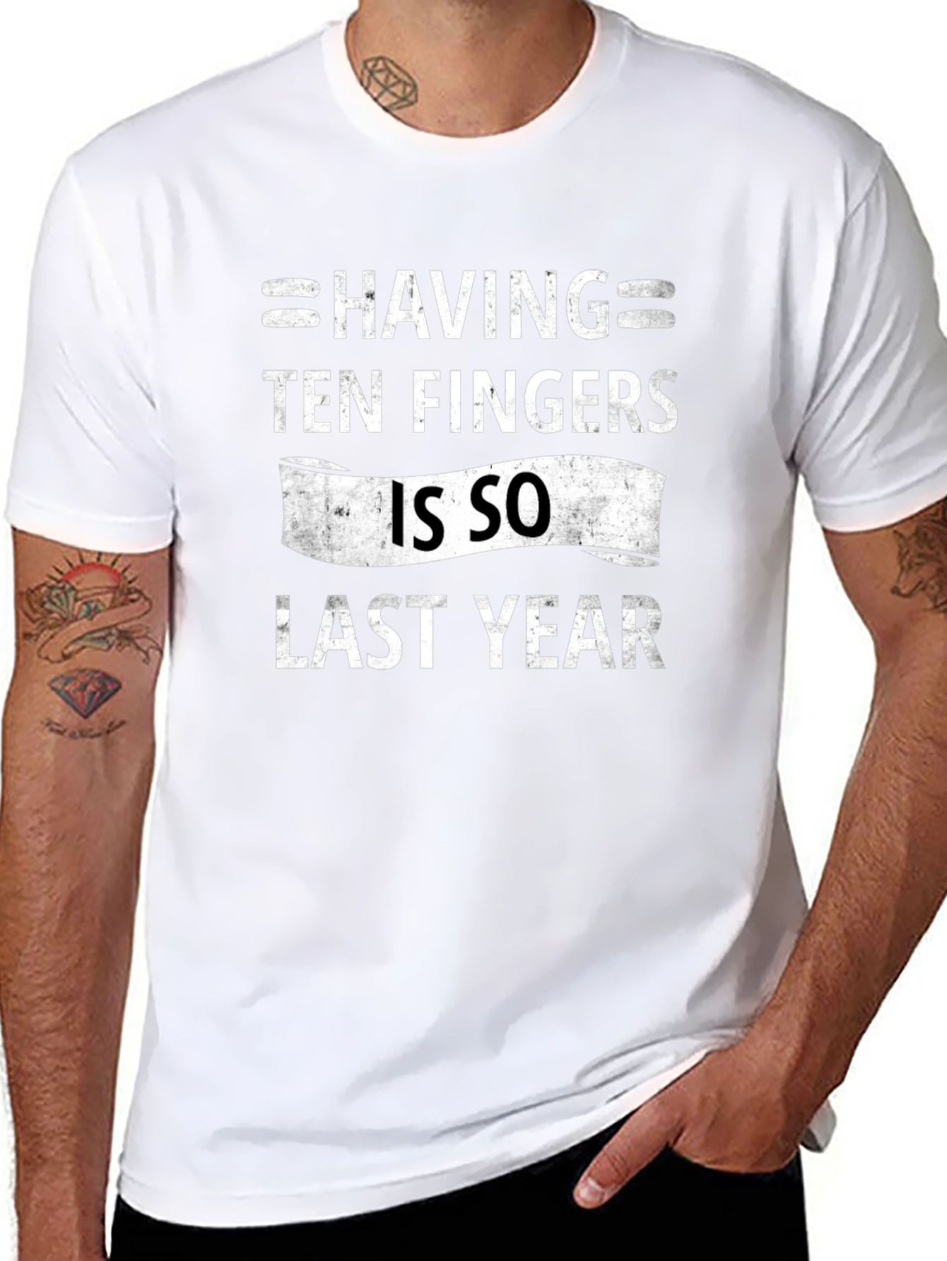 Funny Ten Fingers Last Year Graphic Tee