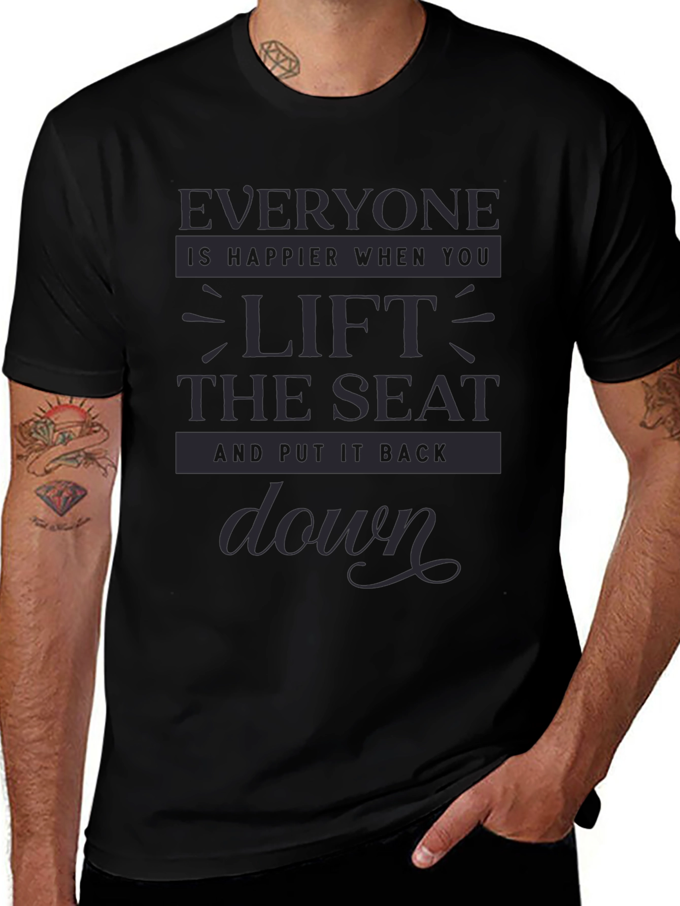Lift the Seat Graphic Tee - Funny Unisex T-Shirt