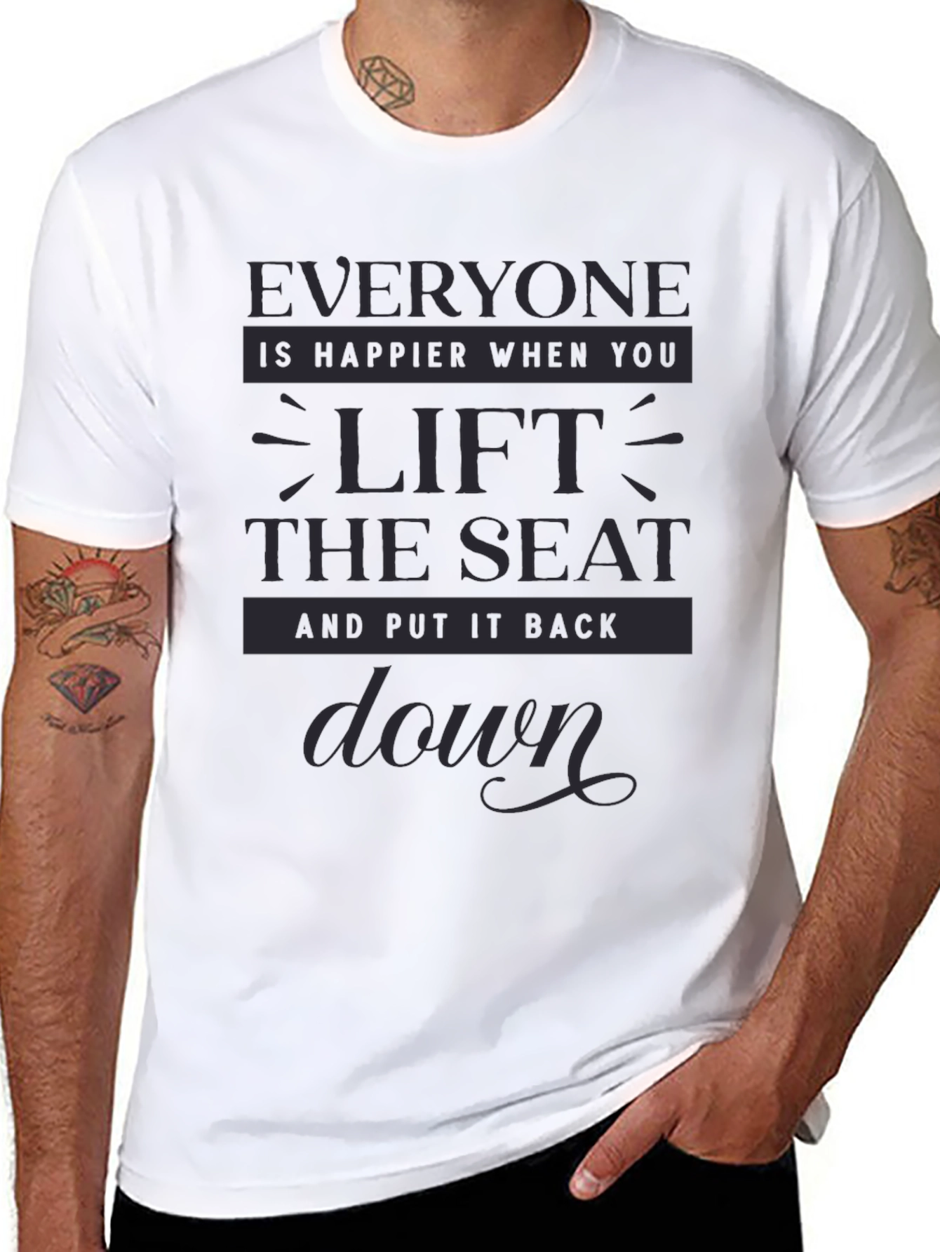 Lift the Seat Graphic Tee - Funny Unisex T-Shirt