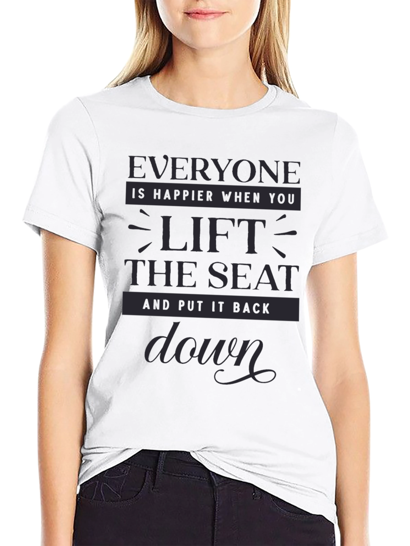 Lift the Seat Graphic Tee - Funny Unisex T-Shirt