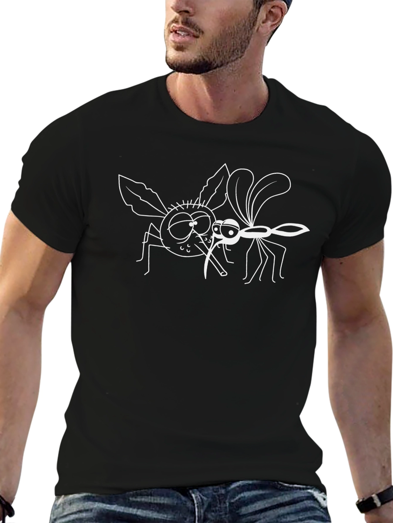 Cartoon Mosquito Graphic T-Shirt