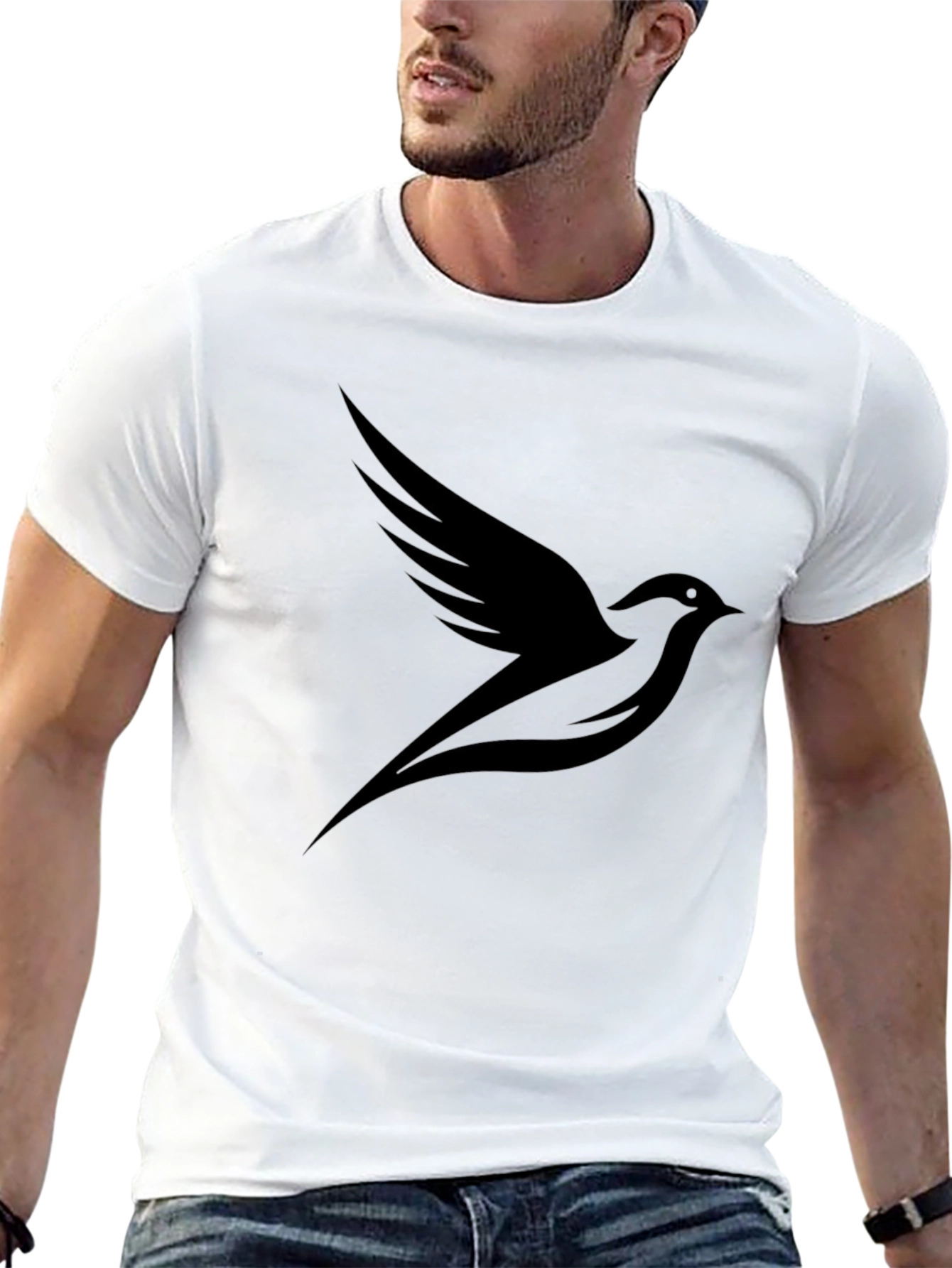 Black Bird Graphic Tee - Stylish Casual Wear