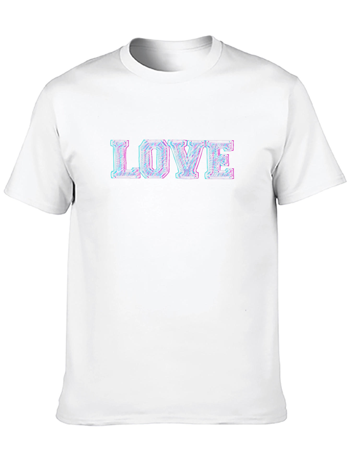 LOVE Graphic Print Mens Black T-Shirt