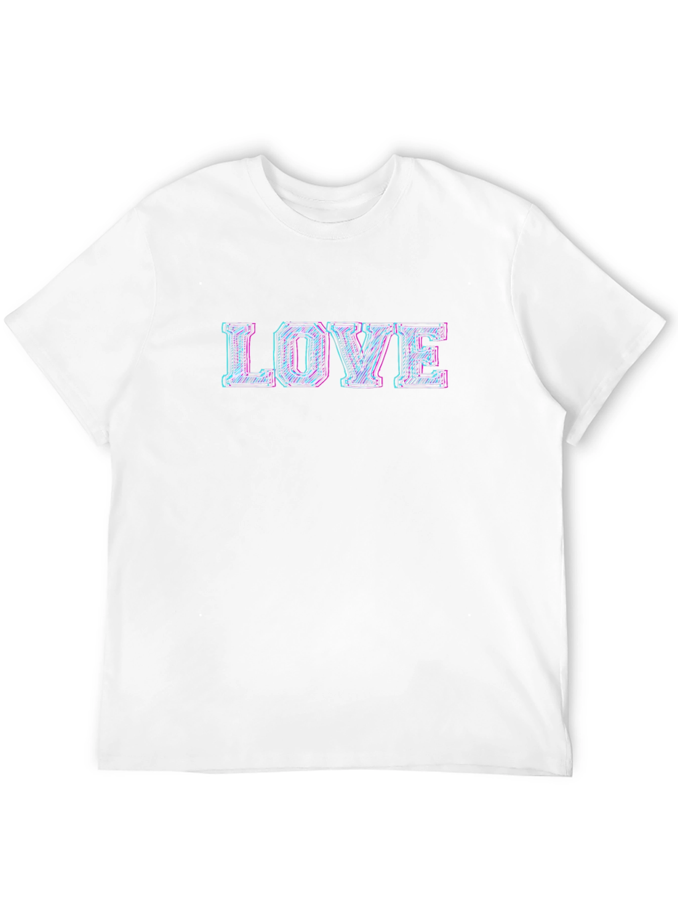 LOVE Graphic Print Mens Black T-Shirt